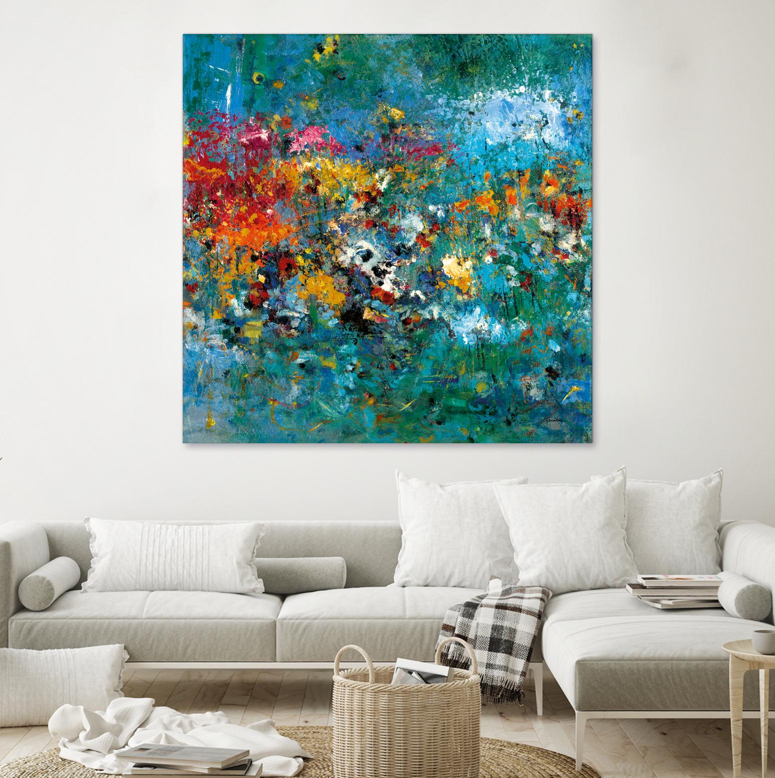 Carpe Diem 1 by Diane Lambin on GIANT ART - orange abstract fleurs abstraites
