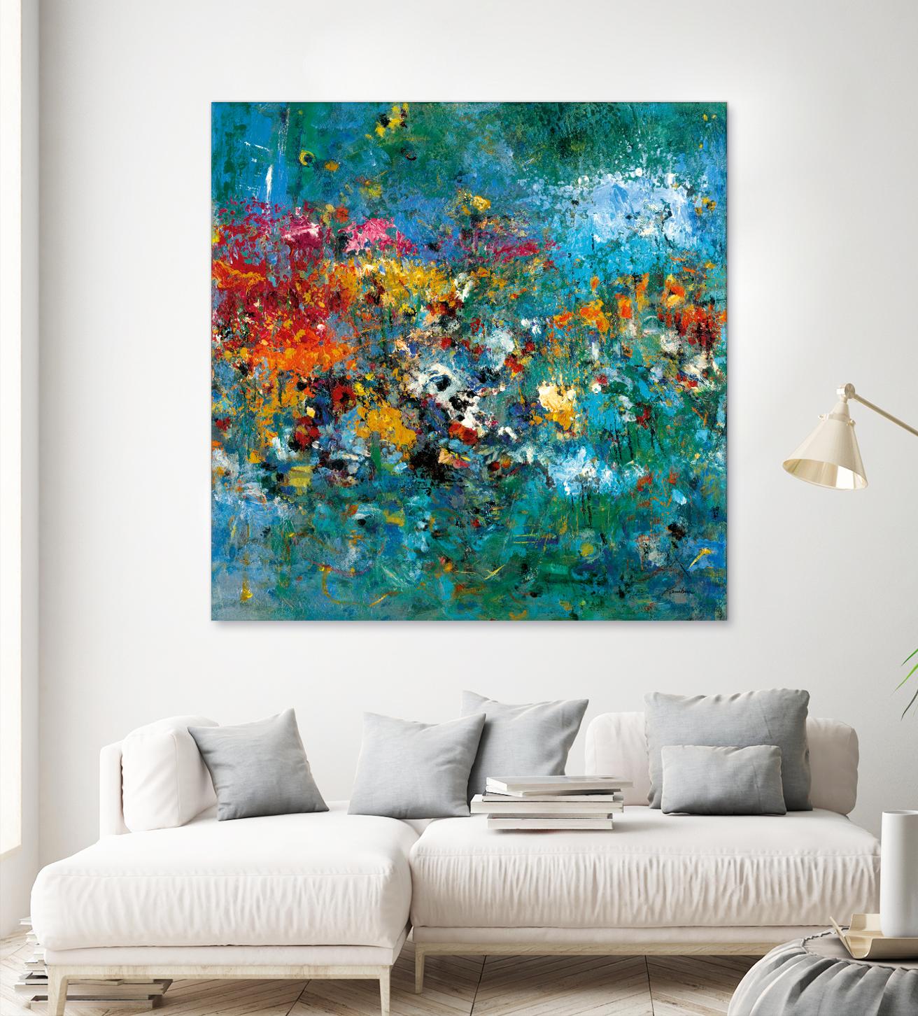 Carpe Diem 1 by Diane Lambin on GIANT ART - orange abstract fleurs abstraites
