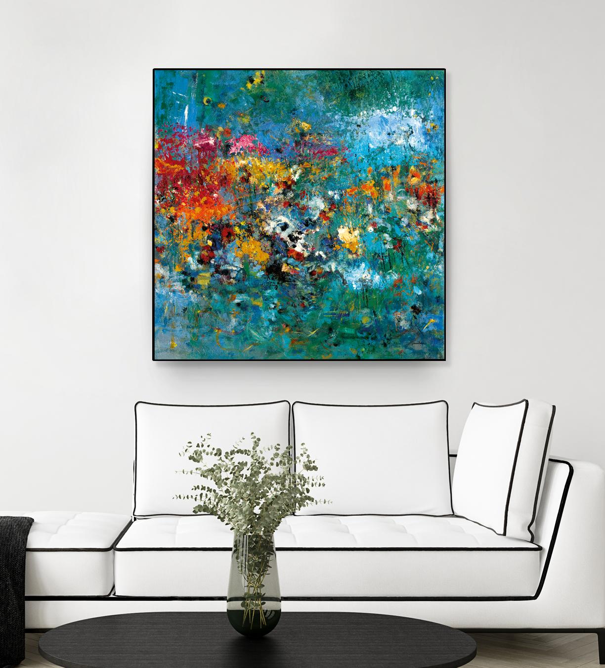 Carpe Diem 1 by Diane Lambin on GIANT ART - orange abstract fleurs abstraites