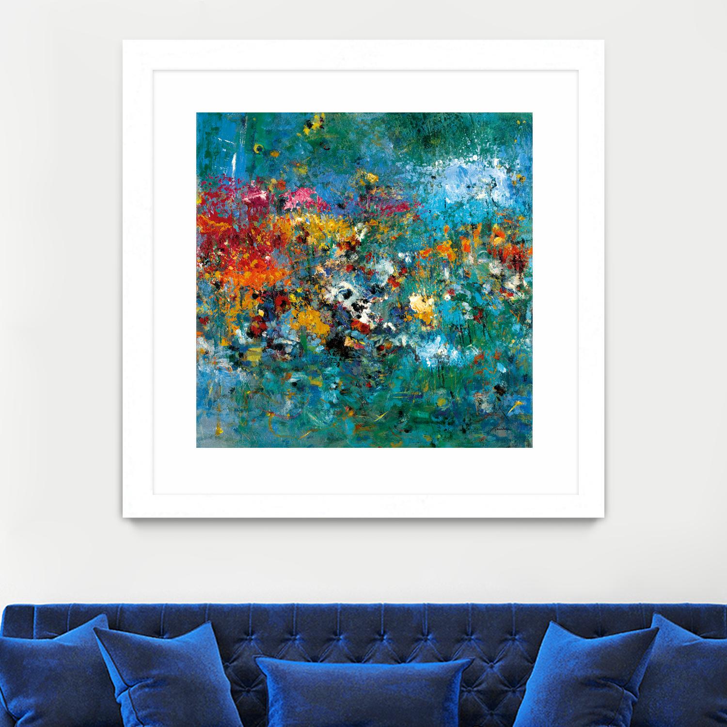Carpe Diem 1 by Diane Lambin on GIANT ART - orange abstract fleurs abstraites