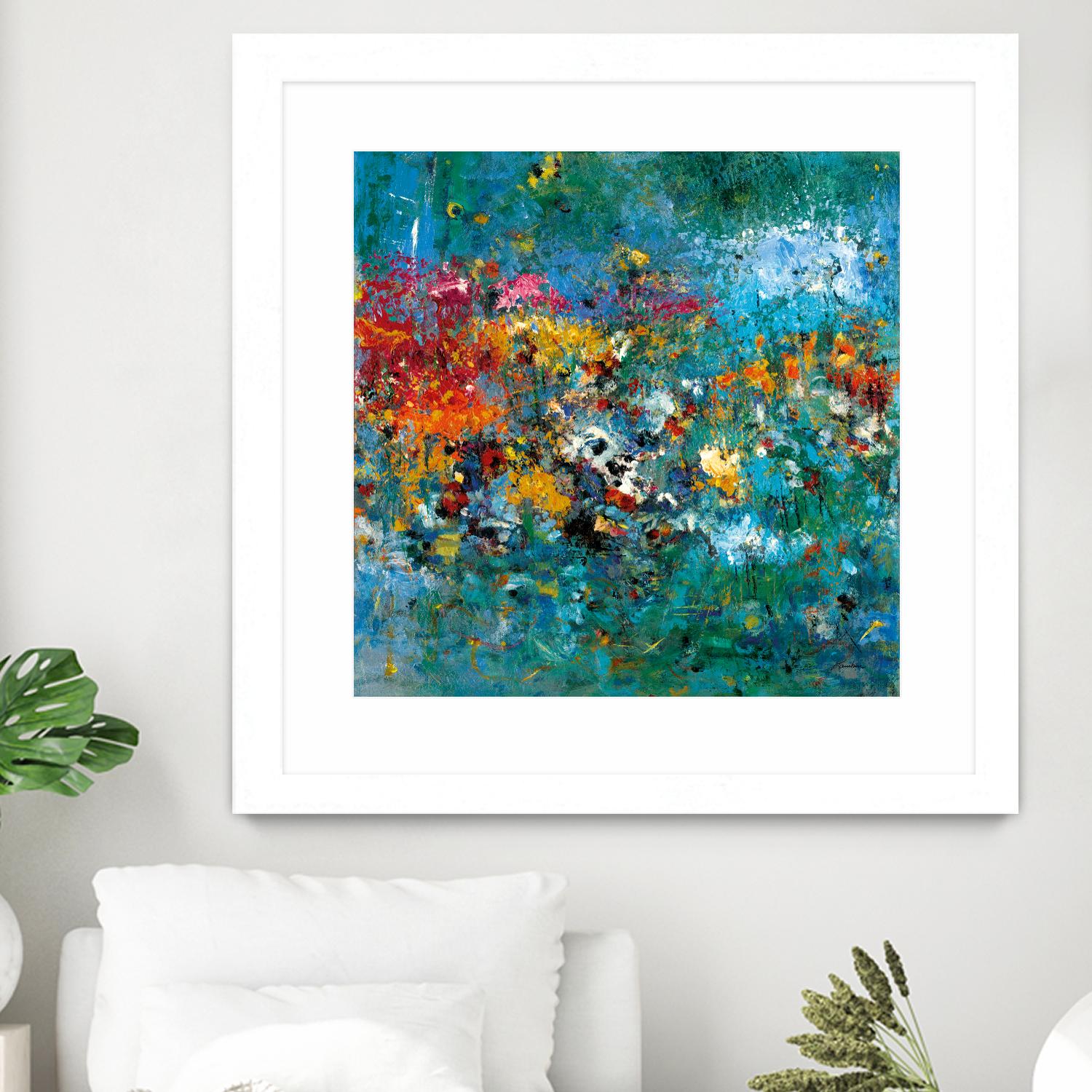 Carpe Diem 1 by Diane Lambin on GIANT ART - orange abstract fleurs abstraites