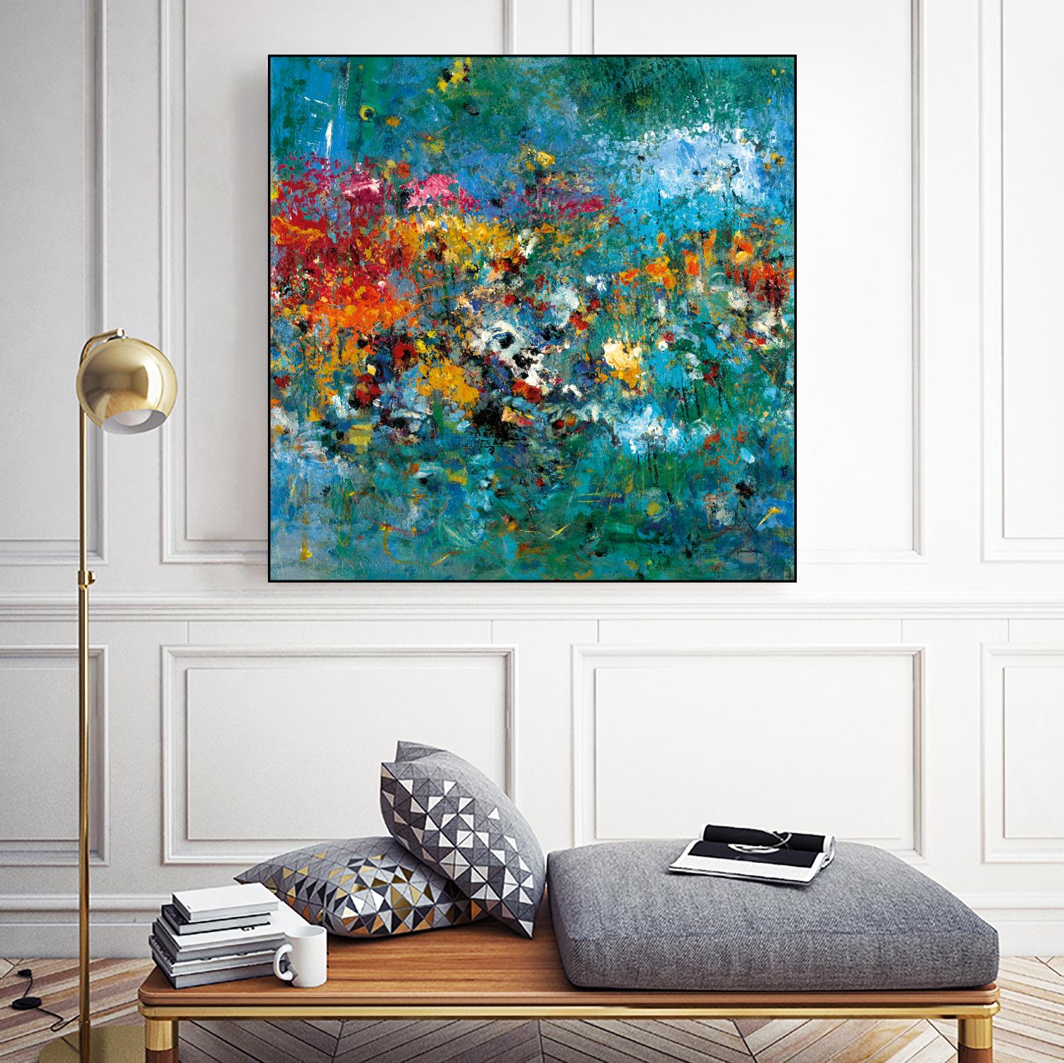 Carpe Diem 1 by Diane Lambin on GIANT ART - orange abstract fleurs abstraites