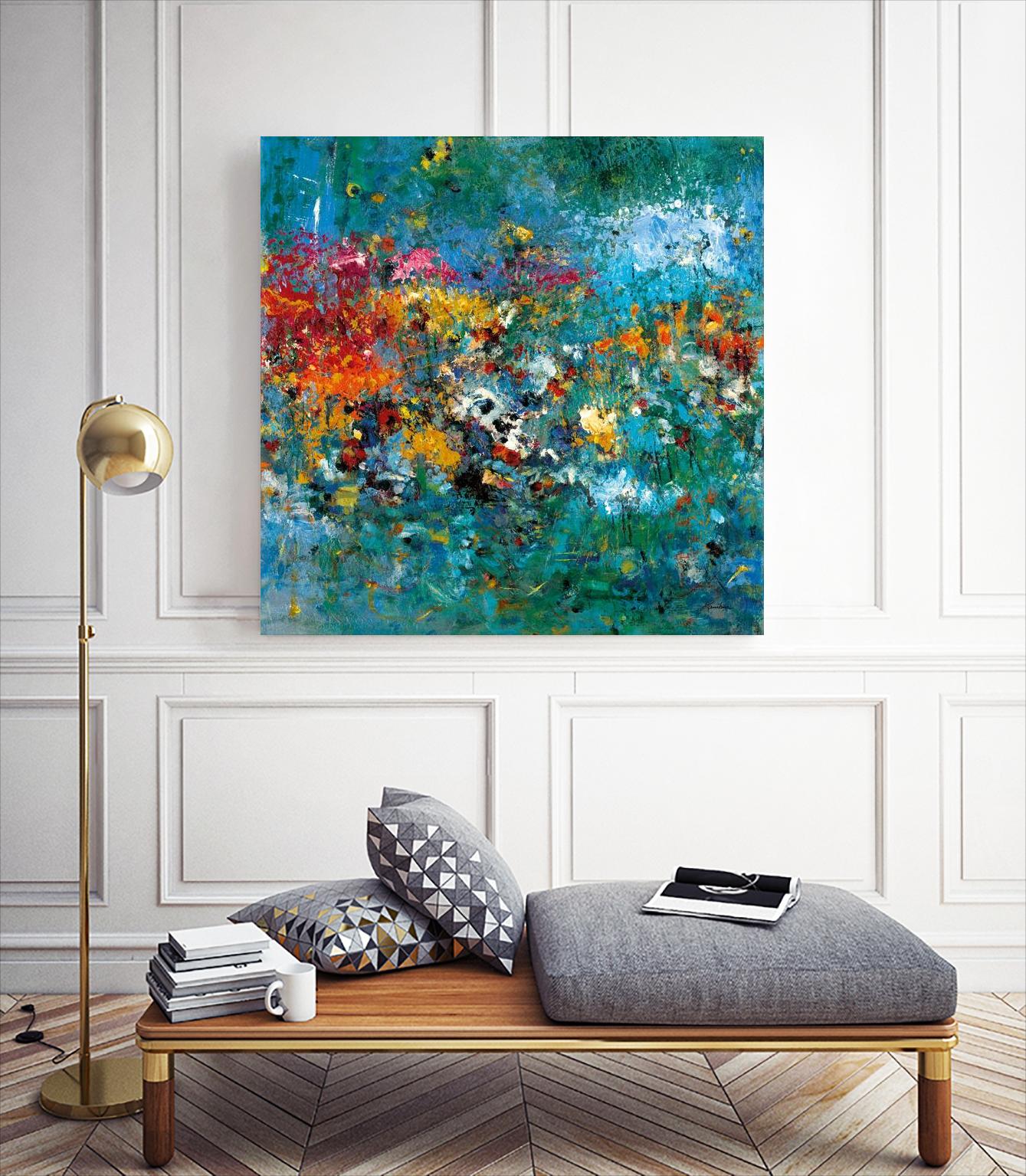 Carpe Diem 1 by Diane Lambin on GIANT ART - orange abstract fleurs abstraites