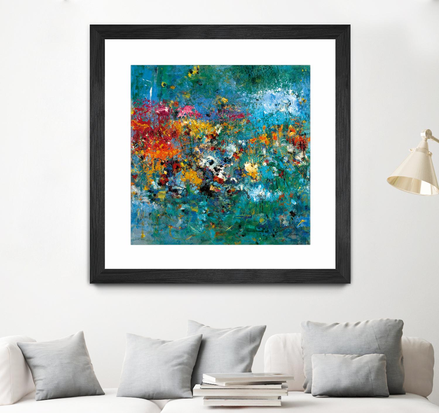 Carpe Diem 1 by Diane Lambin on GIANT ART - orange abstract fleurs abstraites