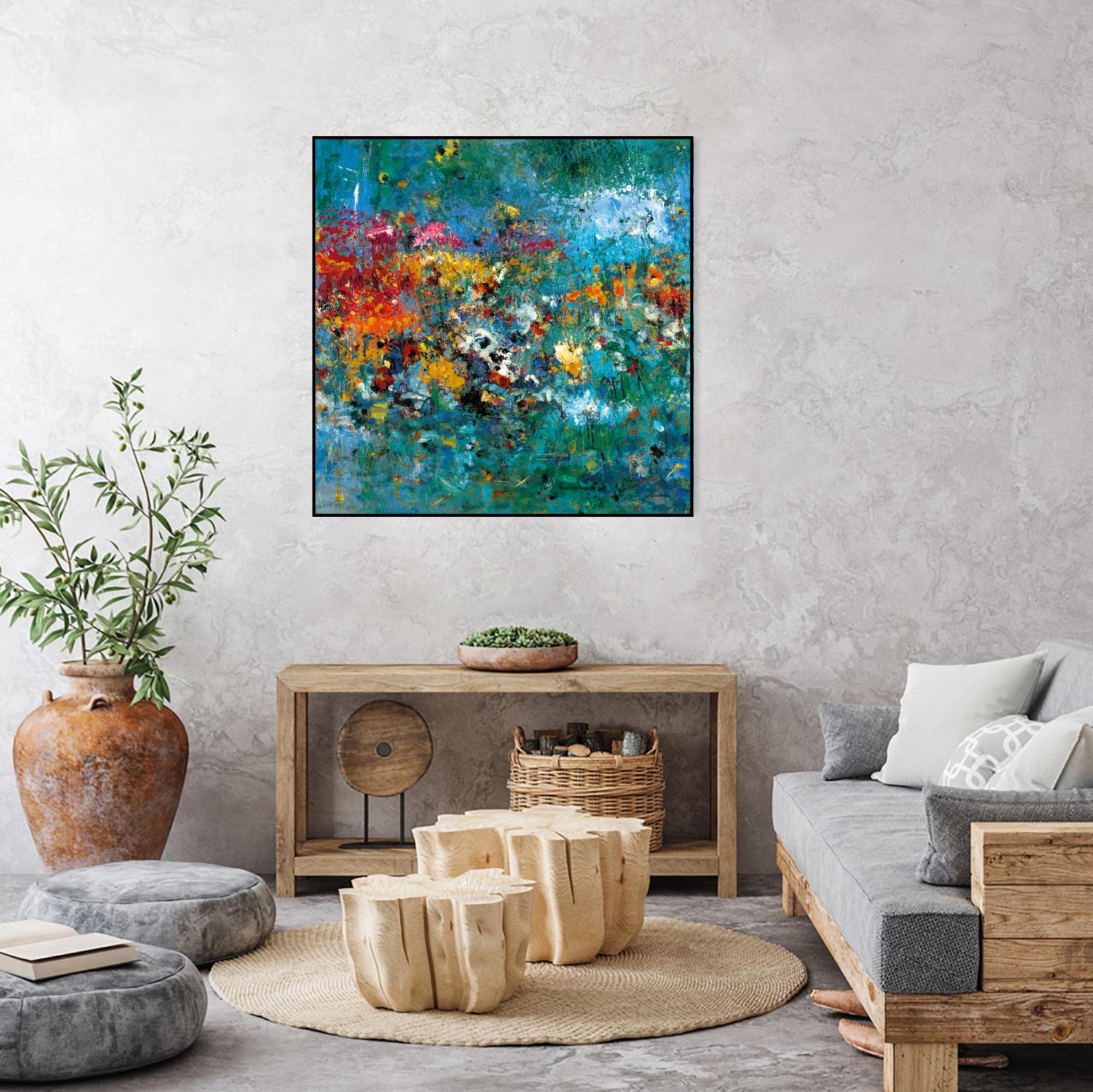 Carpe Diem 1 by Diane Lambin on GIANT ART - orange abstract fleurs abstraites