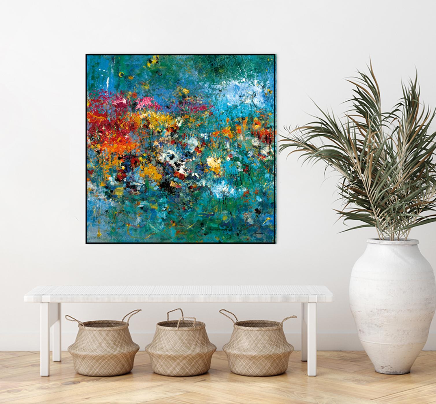 Carpe Diem 1 by Diane Lambin on GIANT ART - orange abstract fleurs abstraites