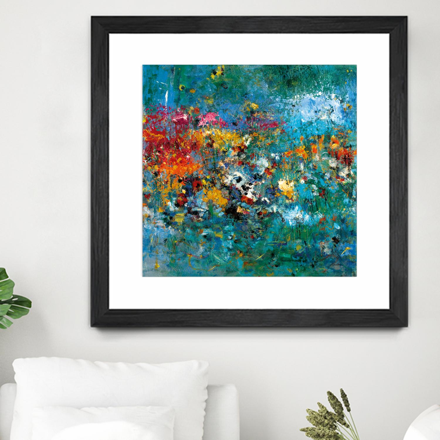 Carpe Diem 1 by Diane Lambin on GIANT ART - orange abstract fleurs abstraites