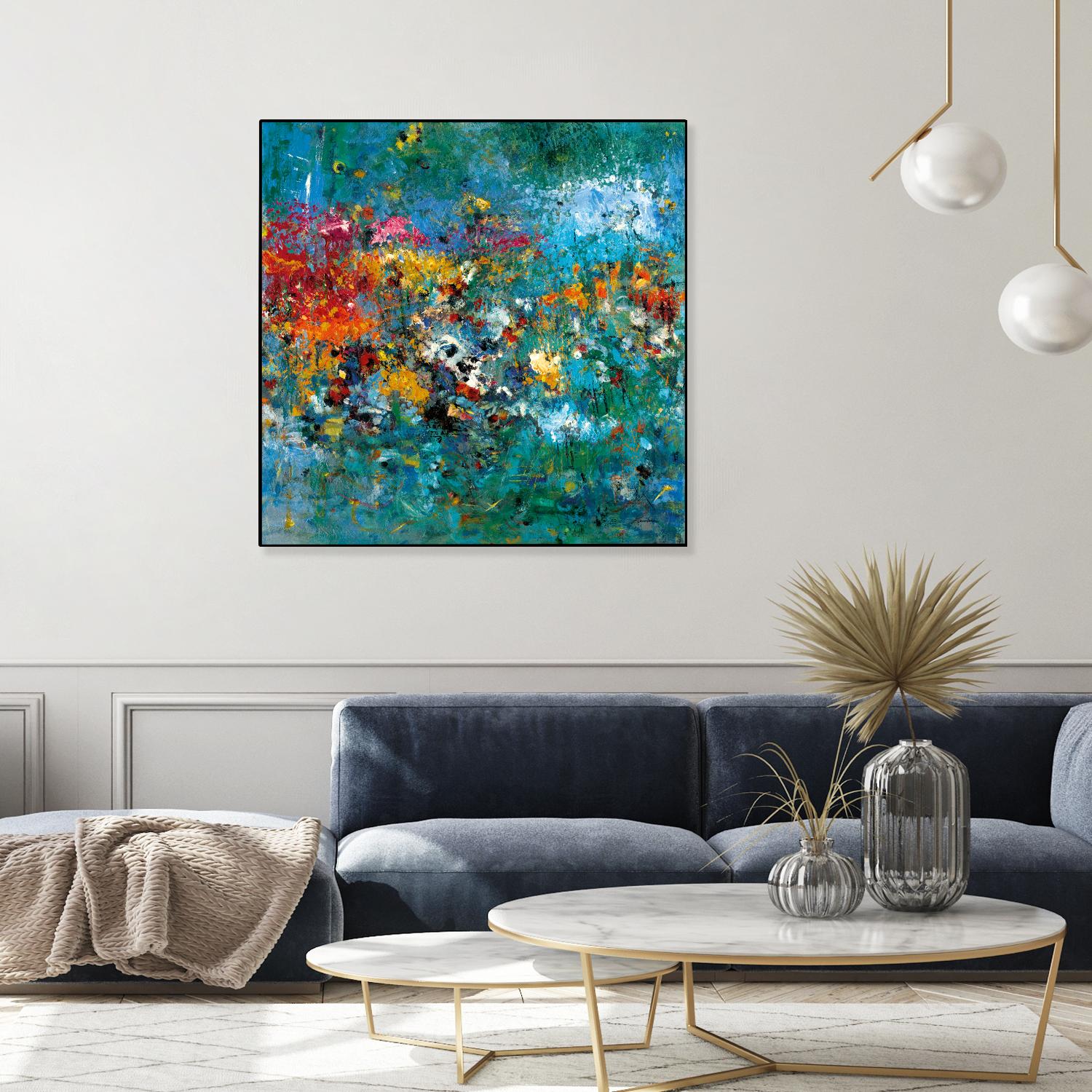 Carpe Diem 1 by Diane Lambin on GIANT ART - orange abstract fleurs abstraites
