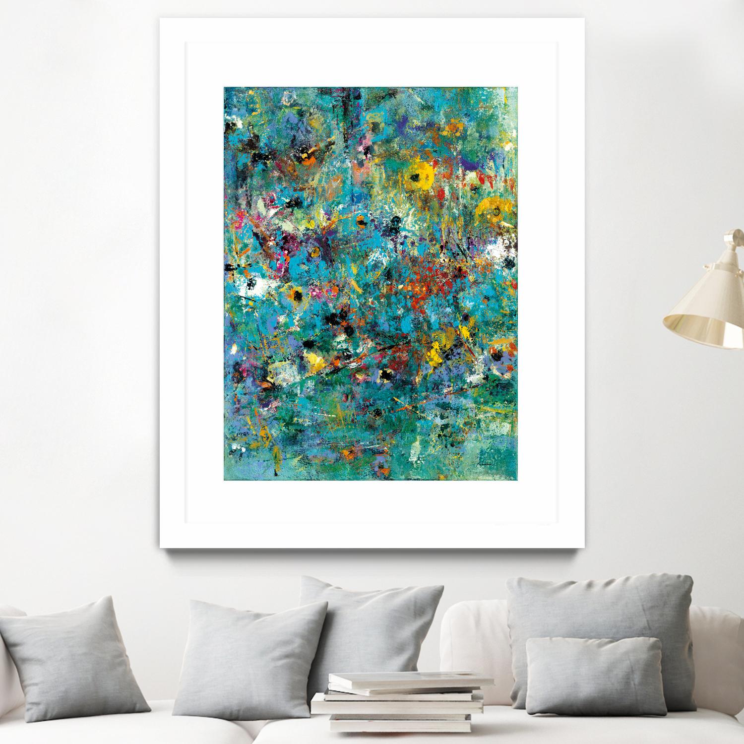 Carpe Diem 3 by Diane Lambin on GIANT ART - green abstract artiste québécois