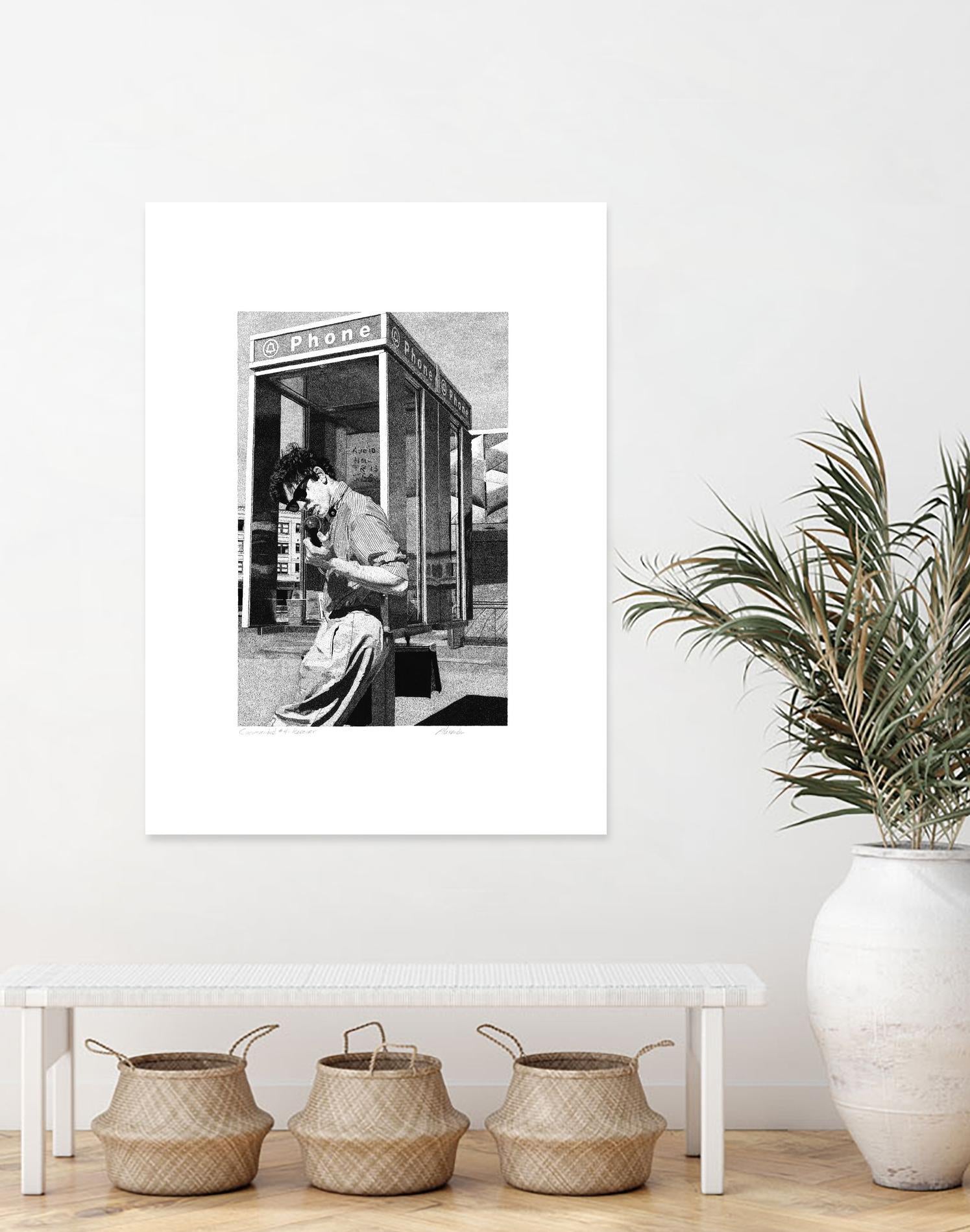 Receiver by Gill Alexander on GIANT ART - white black & white