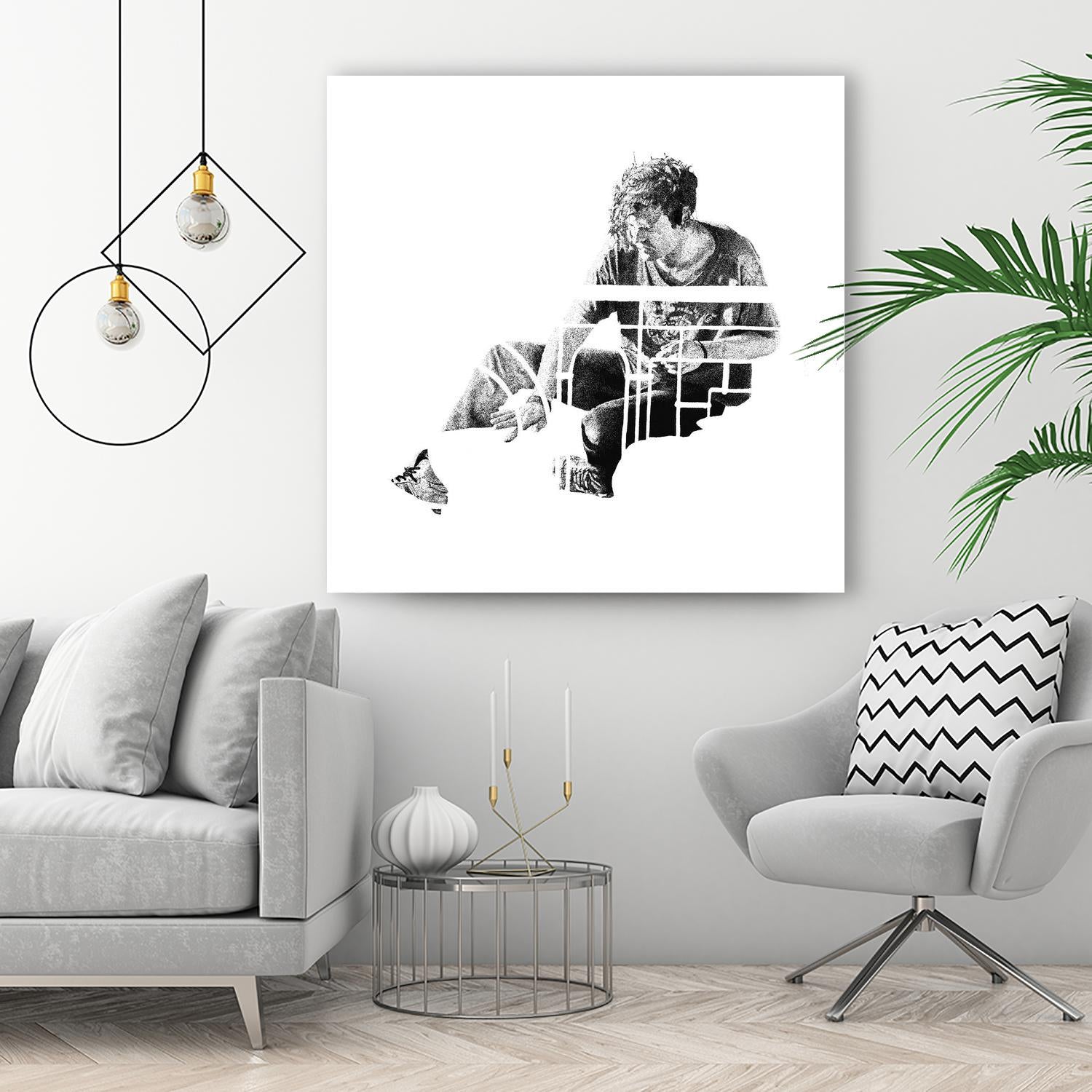 Contact by Gill Alexander on GIANT ART - white black & white homme