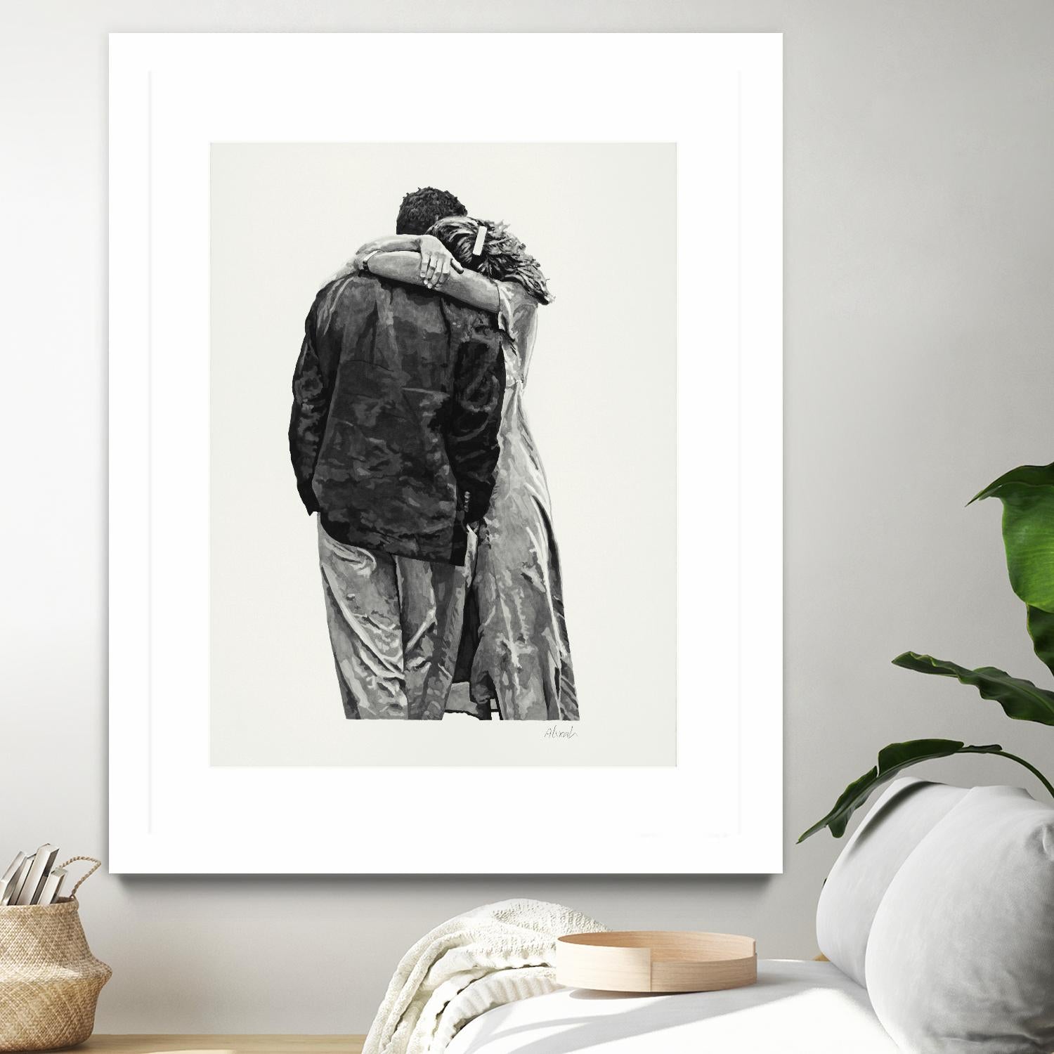 Peter & Rebecca by Gill Alexander on GIANT ART - white black & white couple