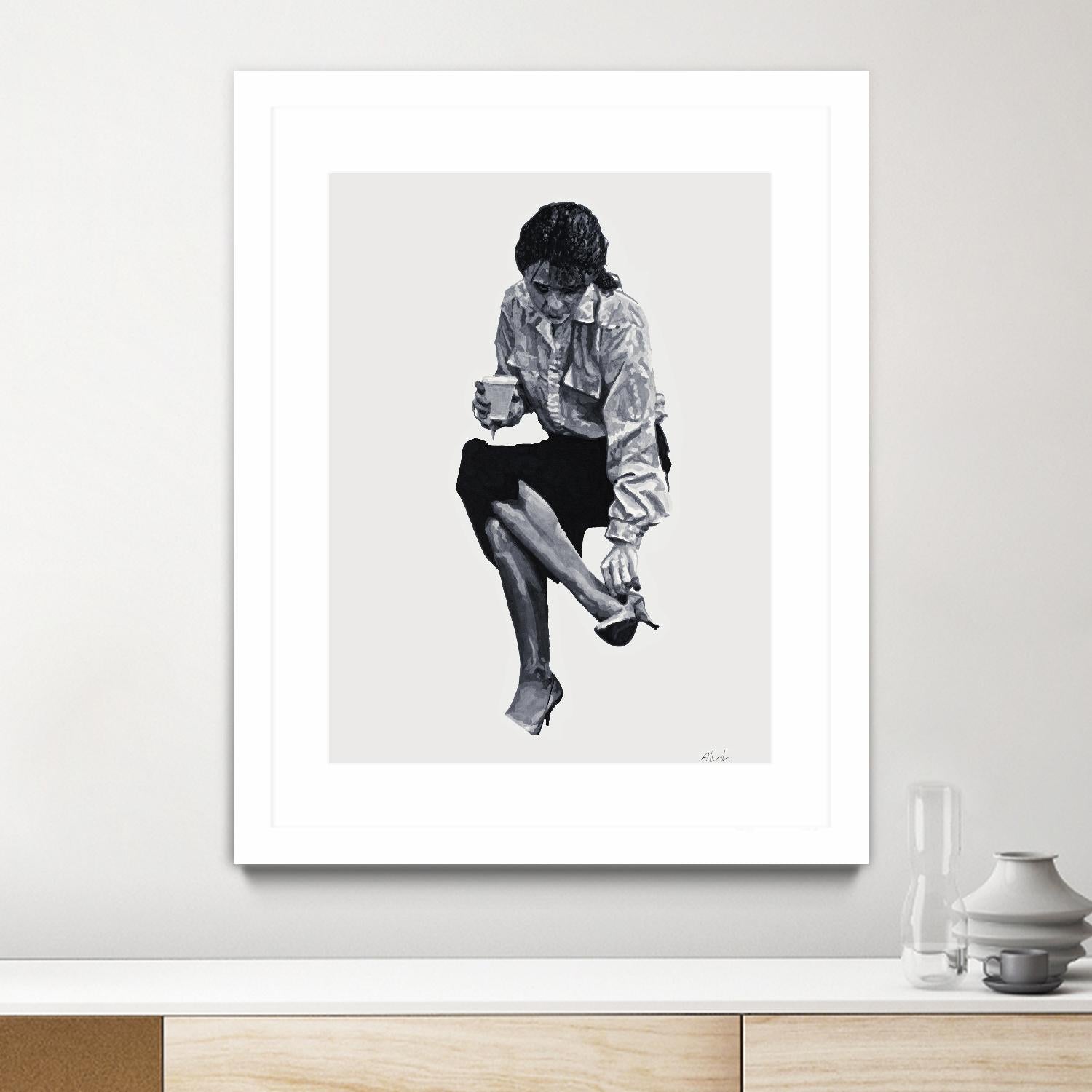 Annie by Gill Alexander on GIANT ART - white black & white woman