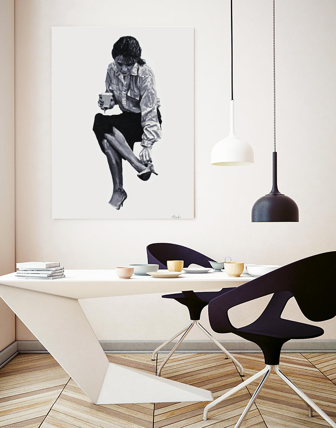 Annie by Gill Alexander on GIANT ART - white black & white woman