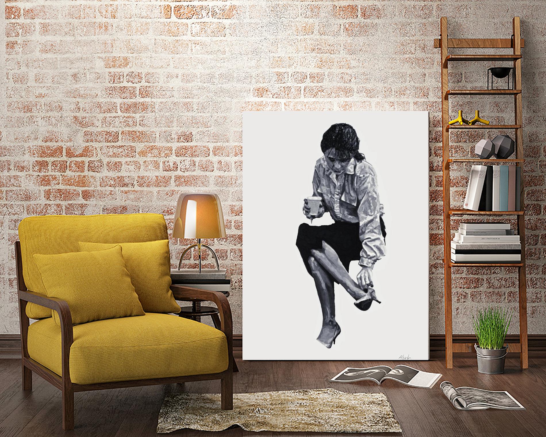 Annie by Gill Alexander on GIANT ART - white black & white woman