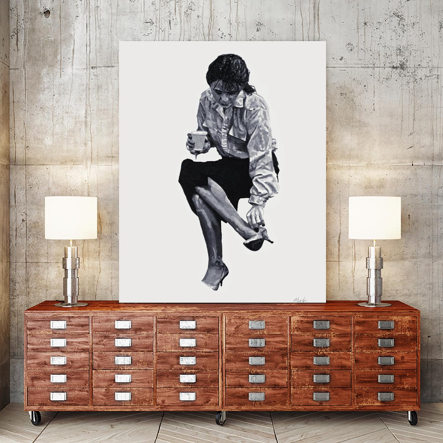 Annie by Gill Alexander on GIANT ART - white black & white woman