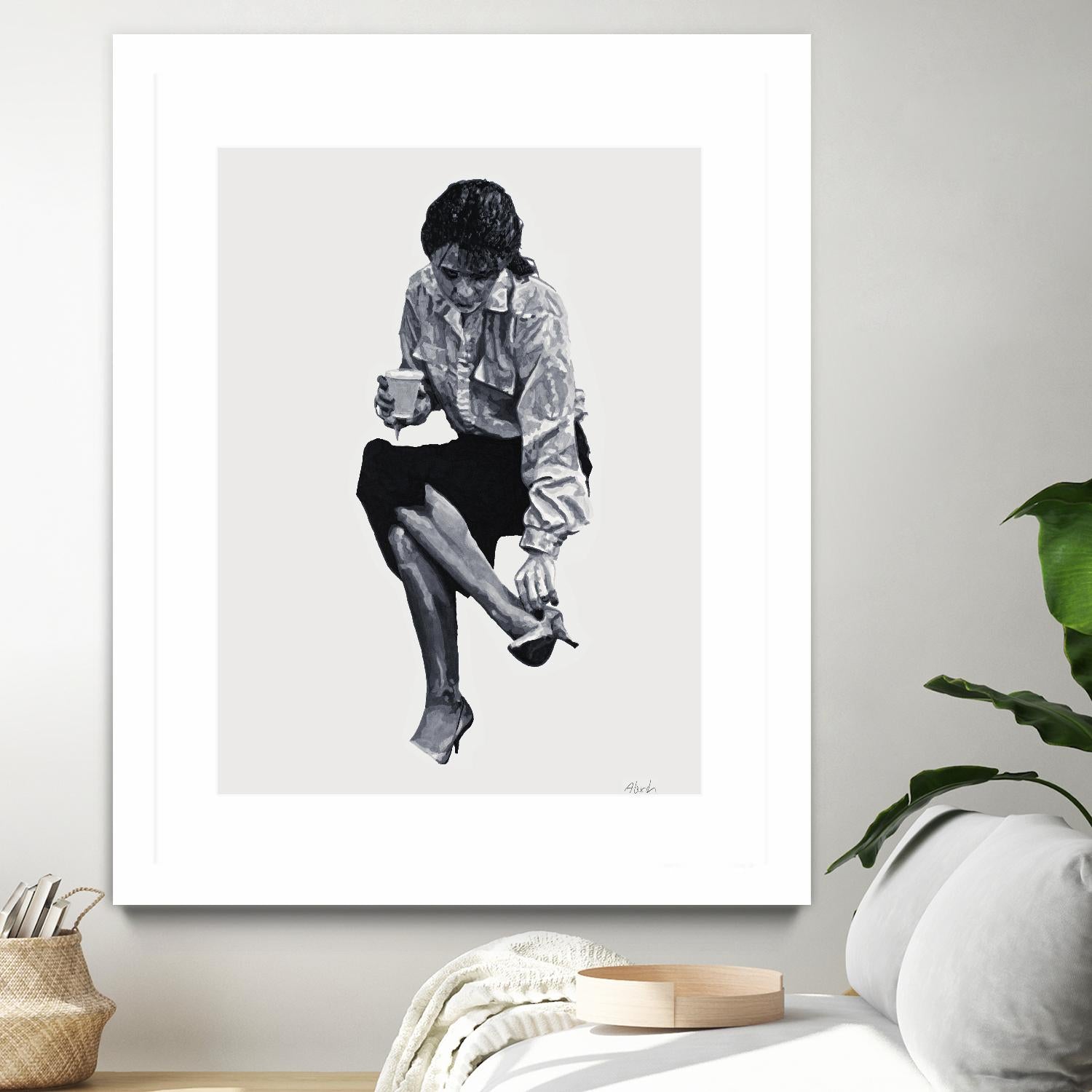 Annie by Gill Alexander on GIANT ART - white black & white woman