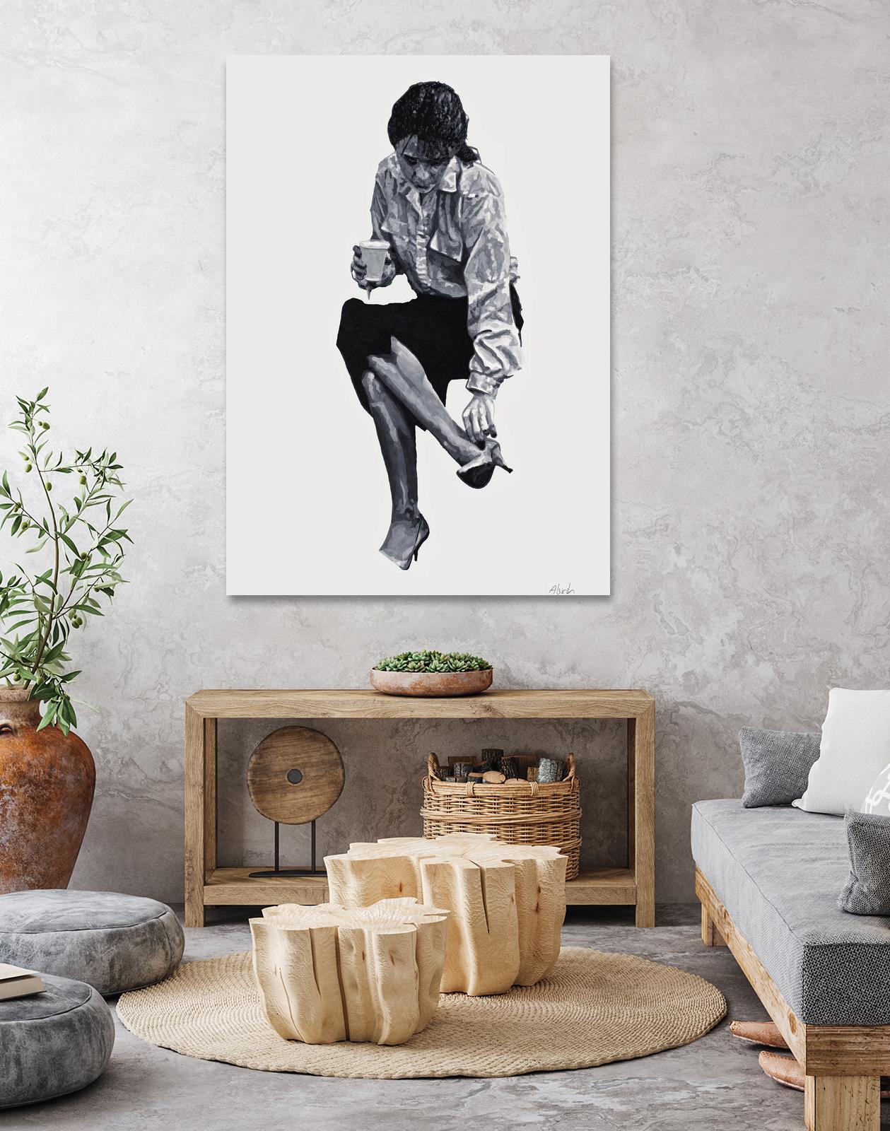 Annie by Gill Alexander on GIANT ART - white black & white woman