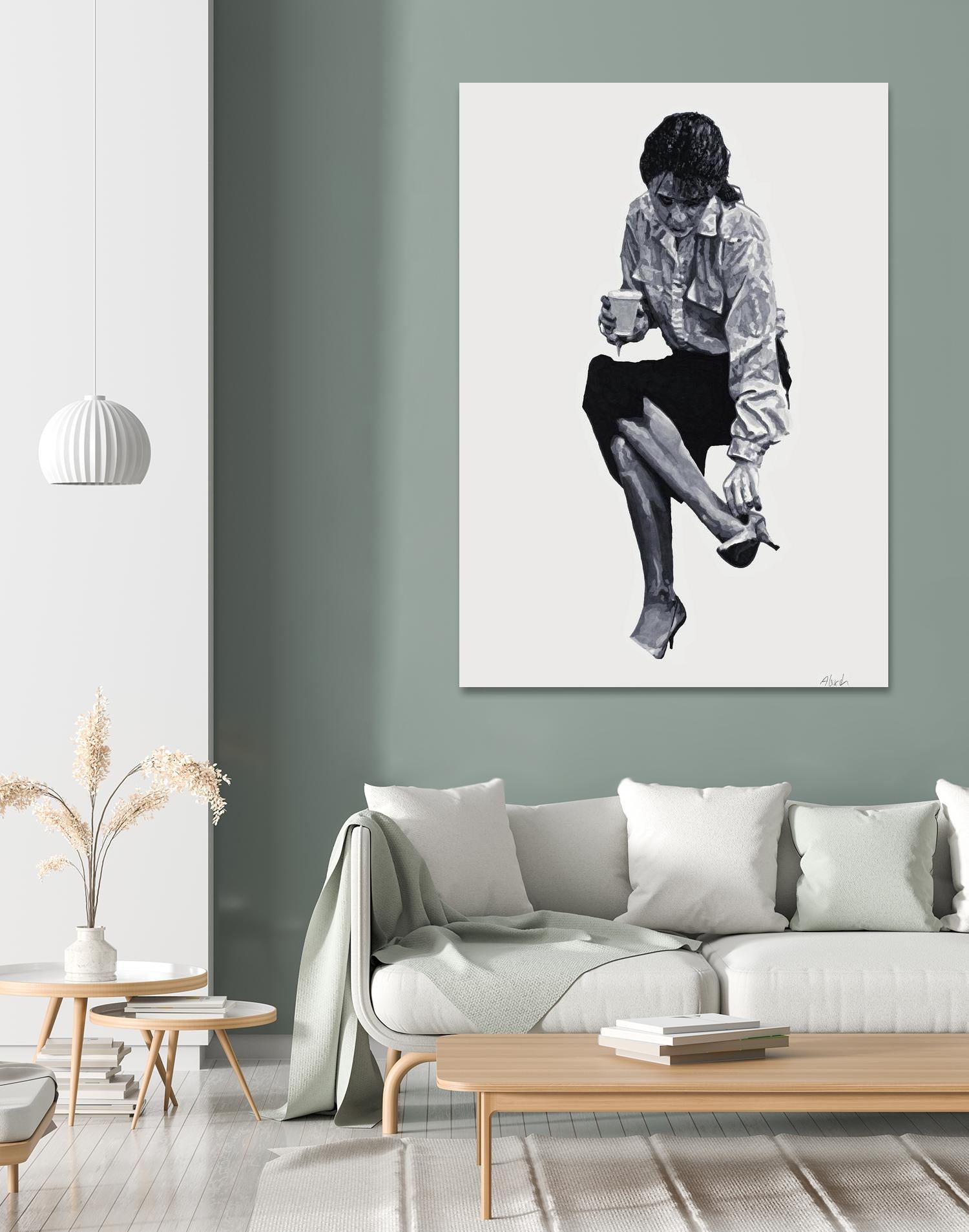 Annie by Gill Alexander on GIANT ART - white black & white woman