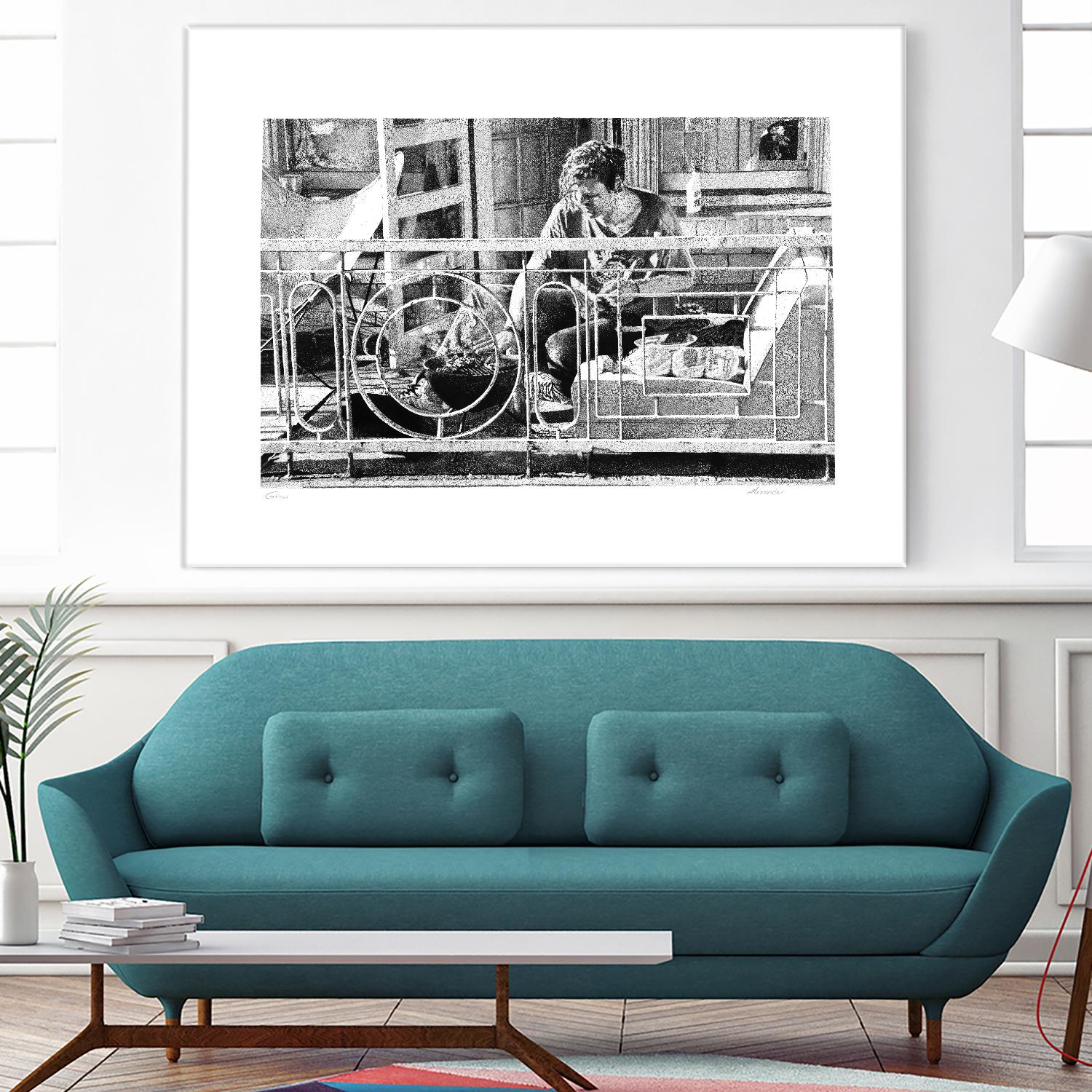 Grill by Gill Alexander on GIANT ART - white men and women