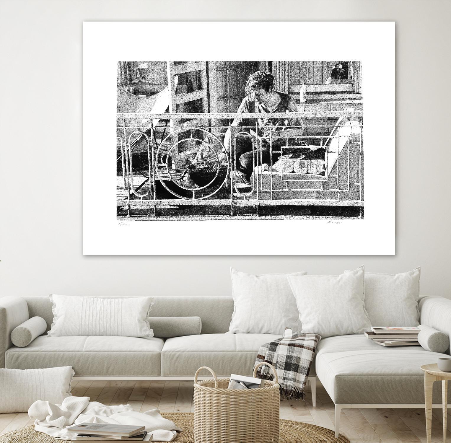 Grill by Gill Alexander on GIANT ART - white men and women