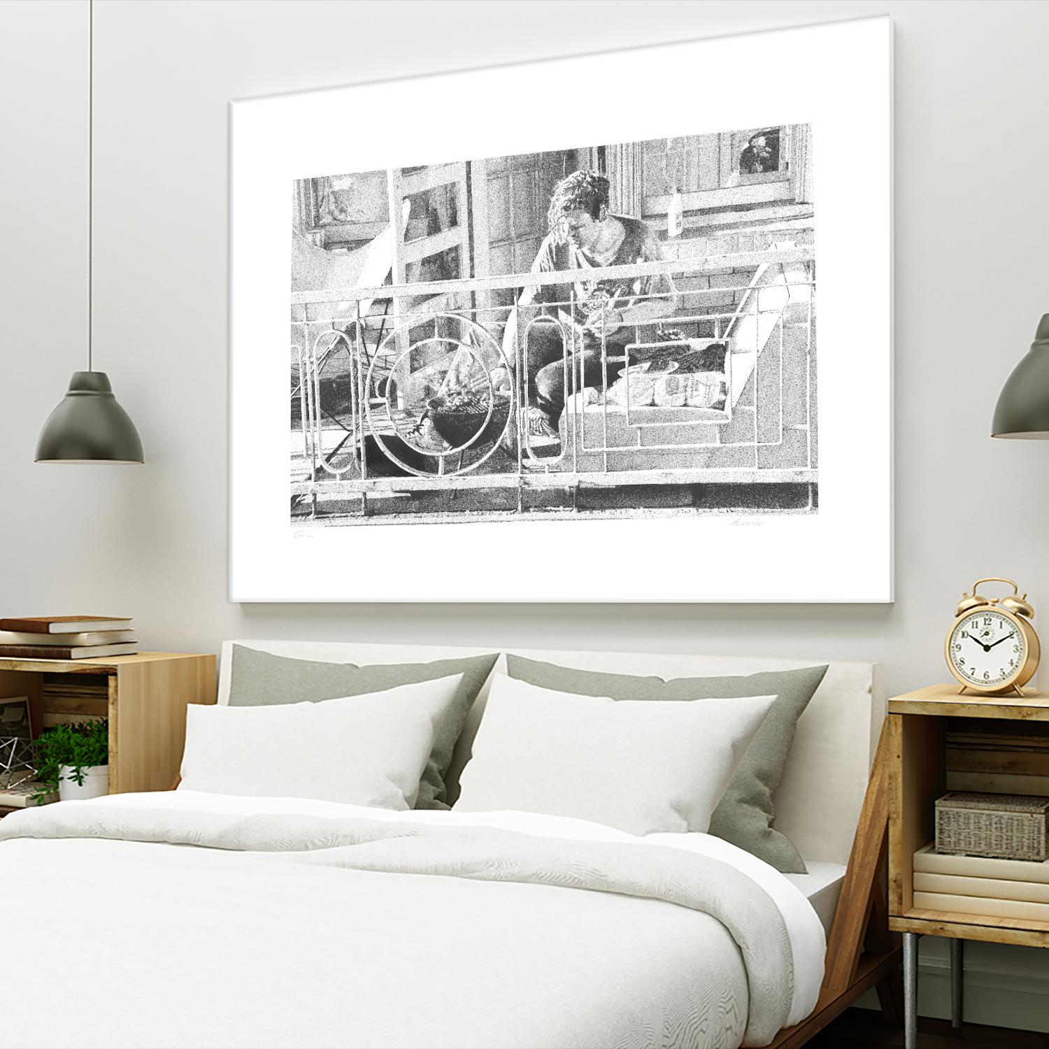 Grill by Gill Alexander on GIANT ART - white men and women