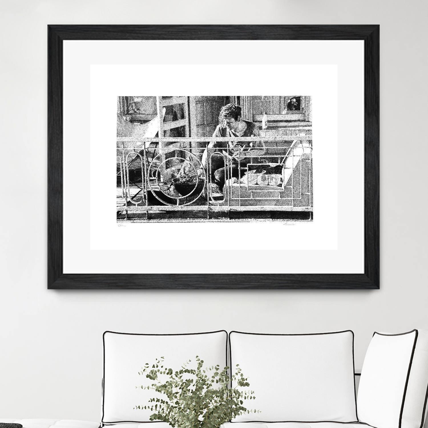 Grill by Gill Alexander on GIANT ART - white black & white