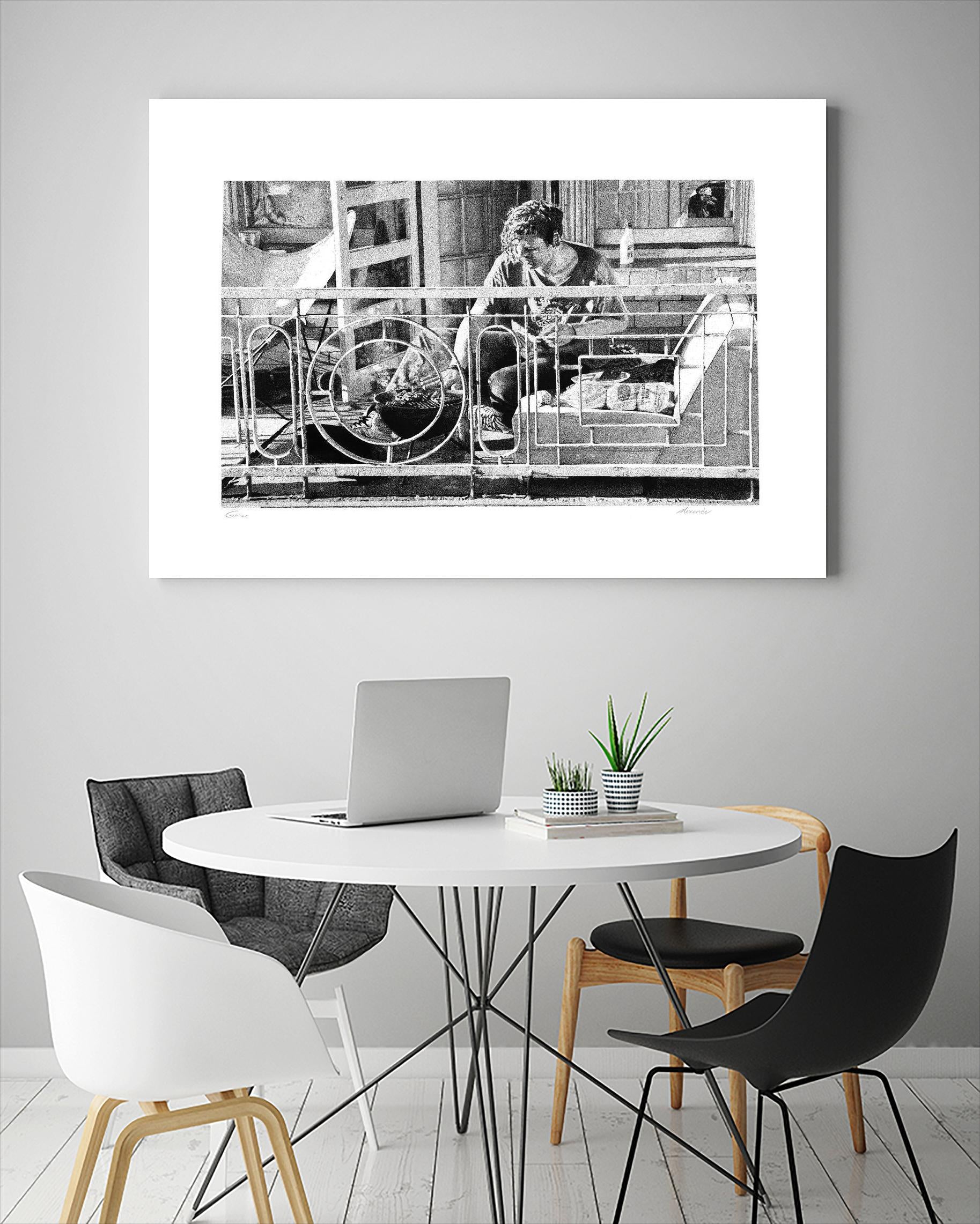 Grill by Gill Alexander on GIANT ART - white black & white