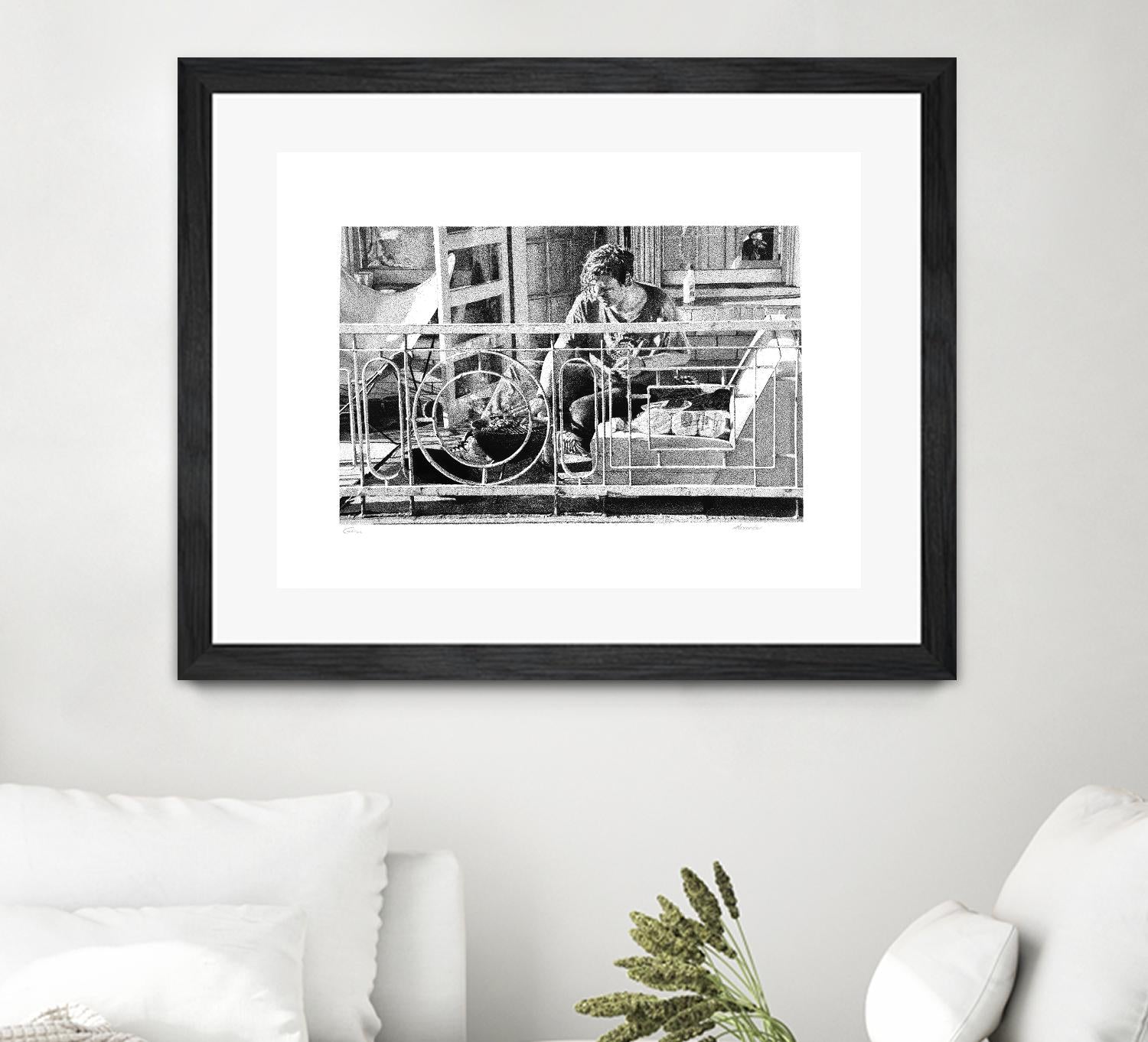 Grill by Gill Alexander on GIANT ART - white black & white