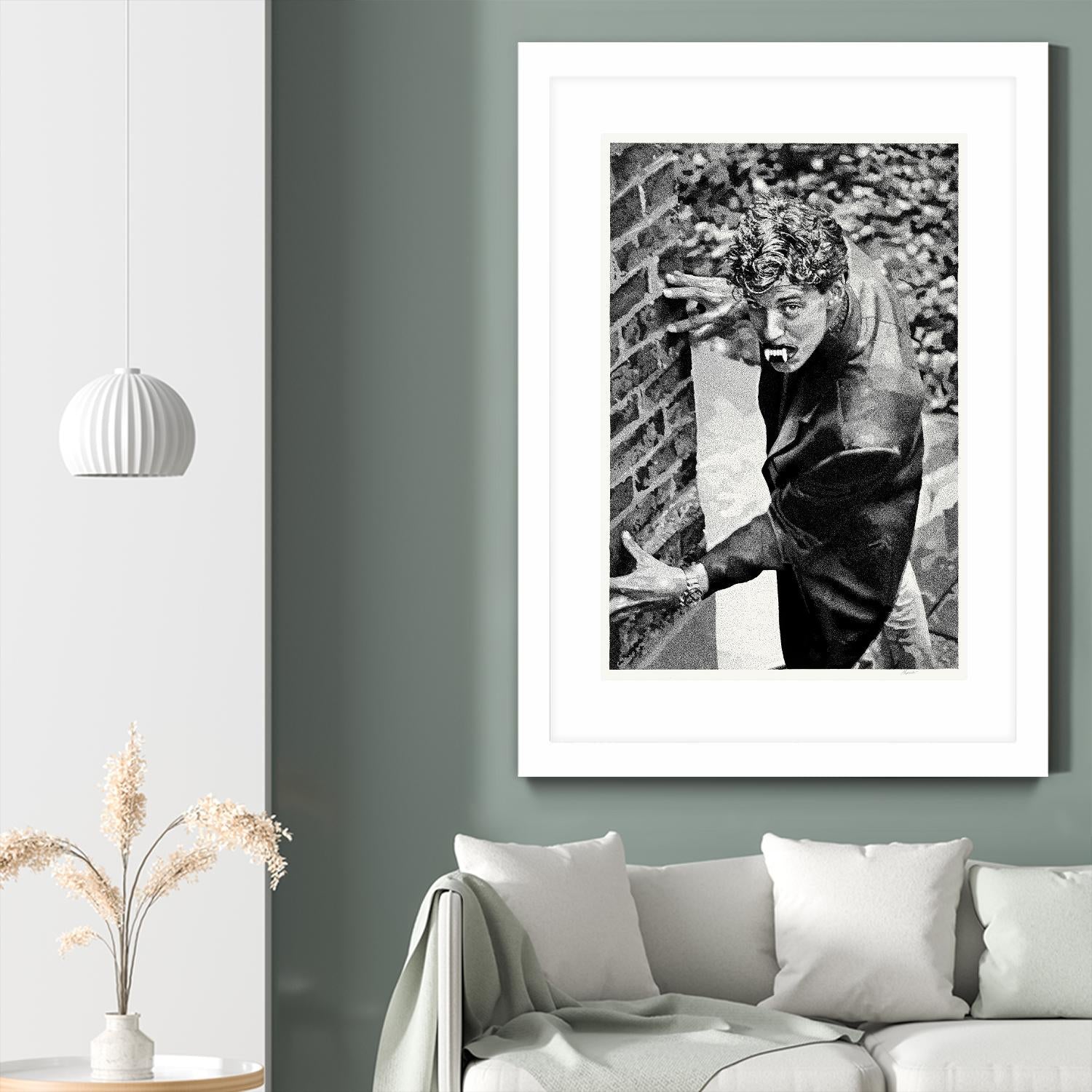 Halloween by Gill Alexander on GIANT ART - white black & white vampire