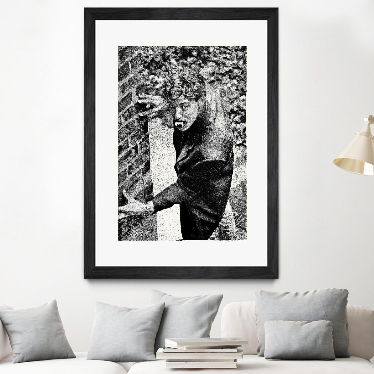 Halloween by Gill Alexander on GIANT ART - white black & white vampire