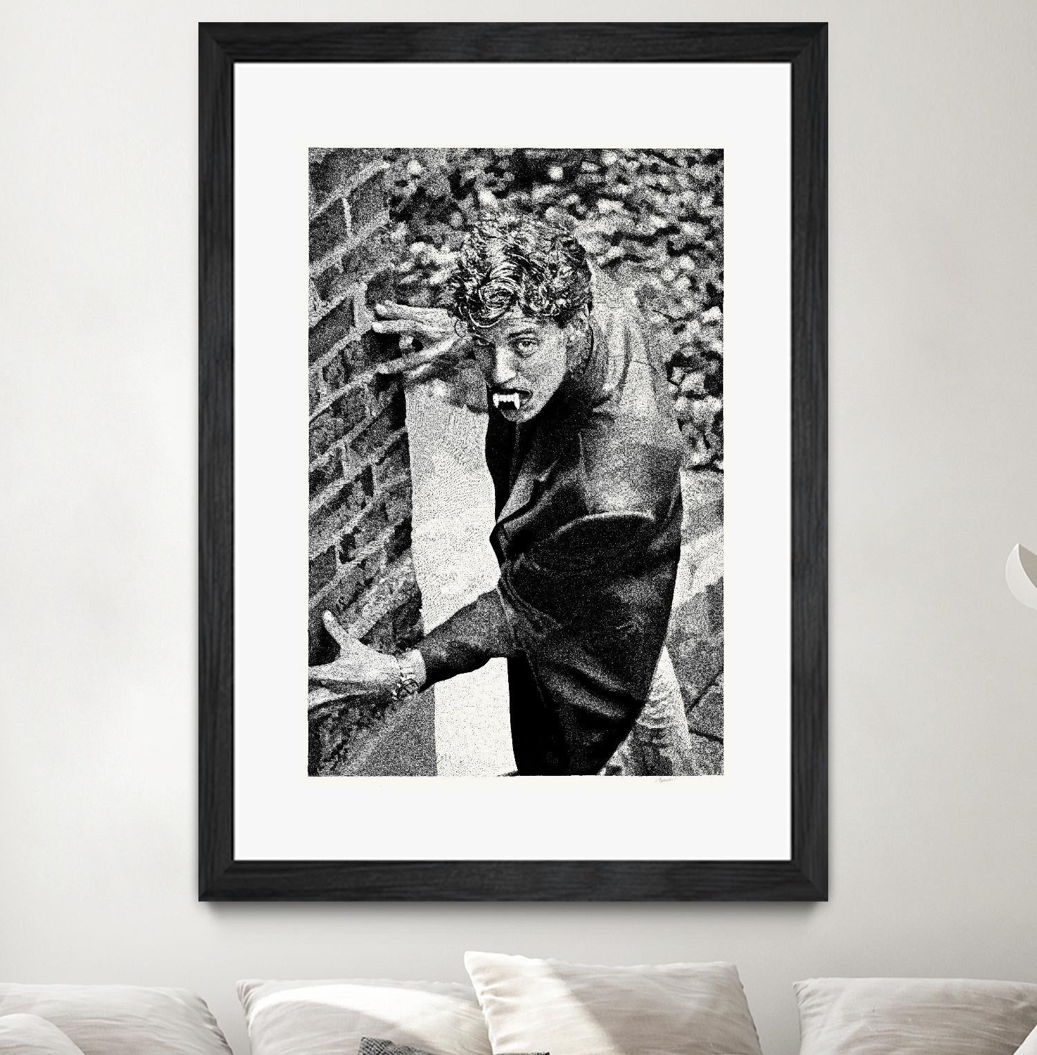 Halloween by Gill Alexander on GIANT ART - white black & white vampire