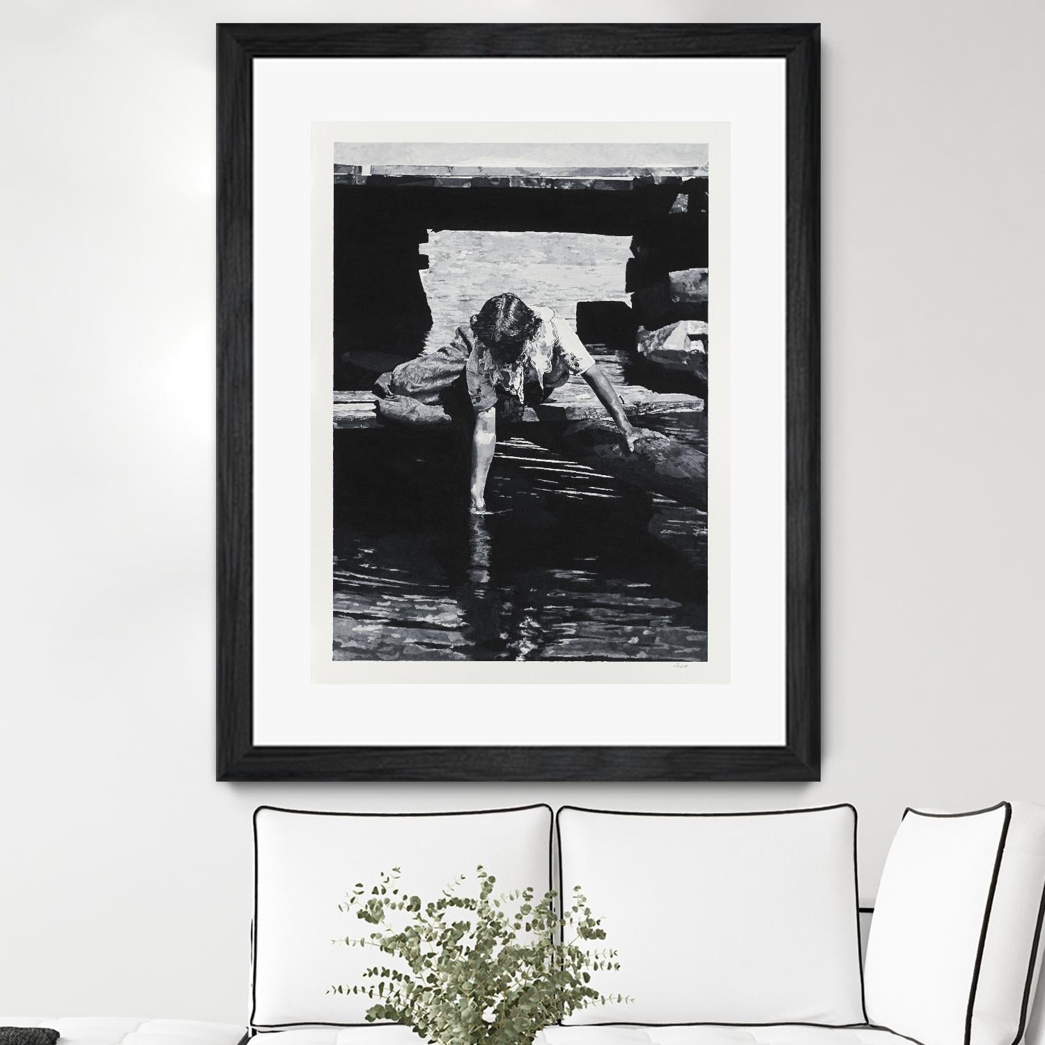 Helen 1914 Pastiche by Gill Alexander on GIANT ART - white black & white eau