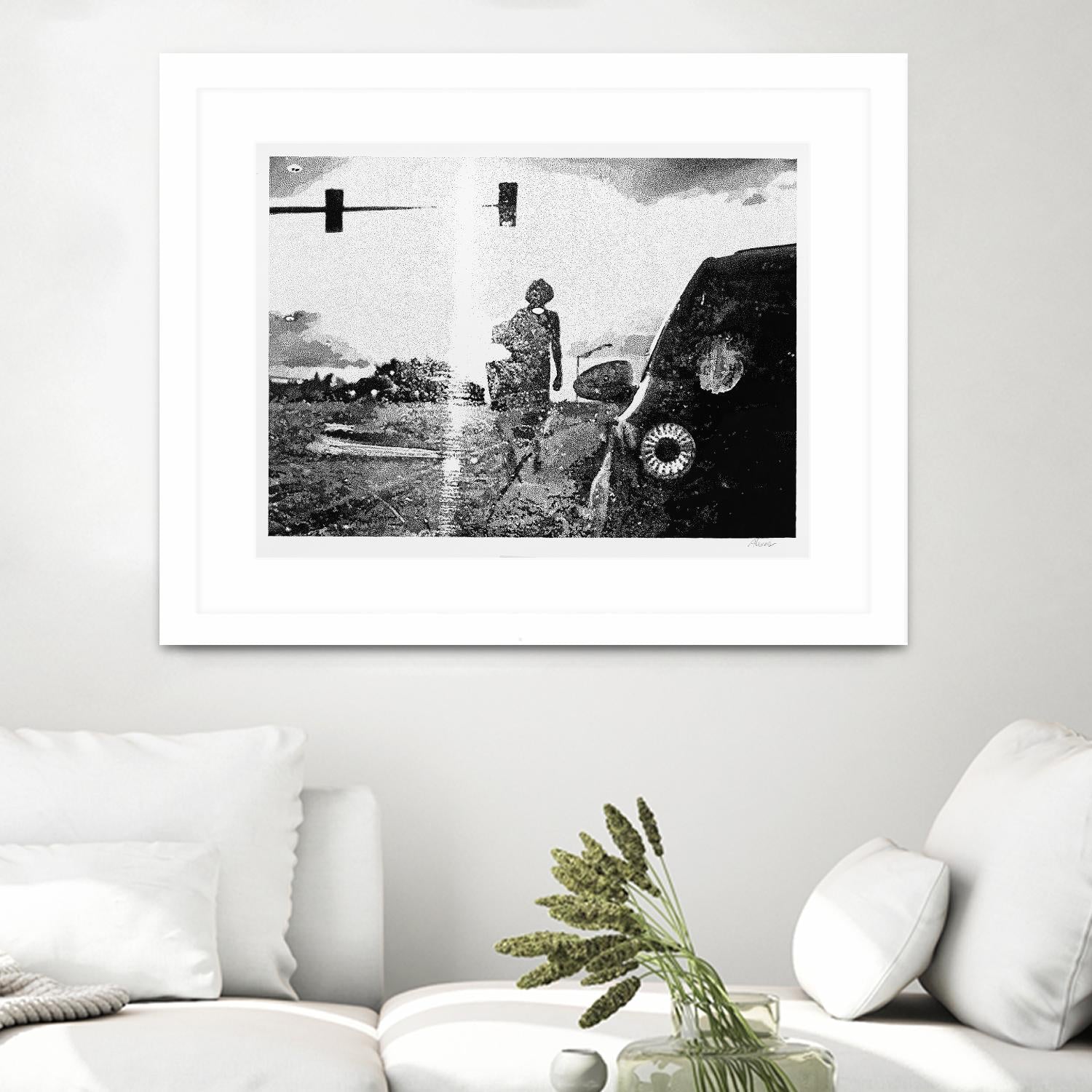 Helen 2014 Median by Gill Alexander on GIANT ART - white black & white