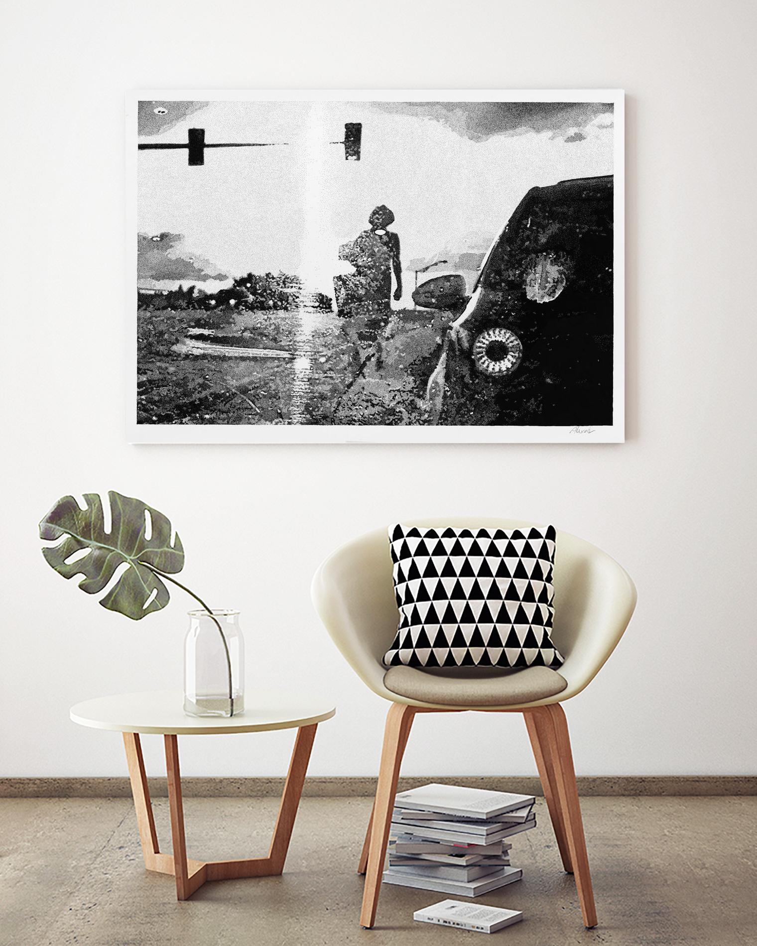 Helen 2014 Median by Gill Alexander on GIANT ART - white black & white