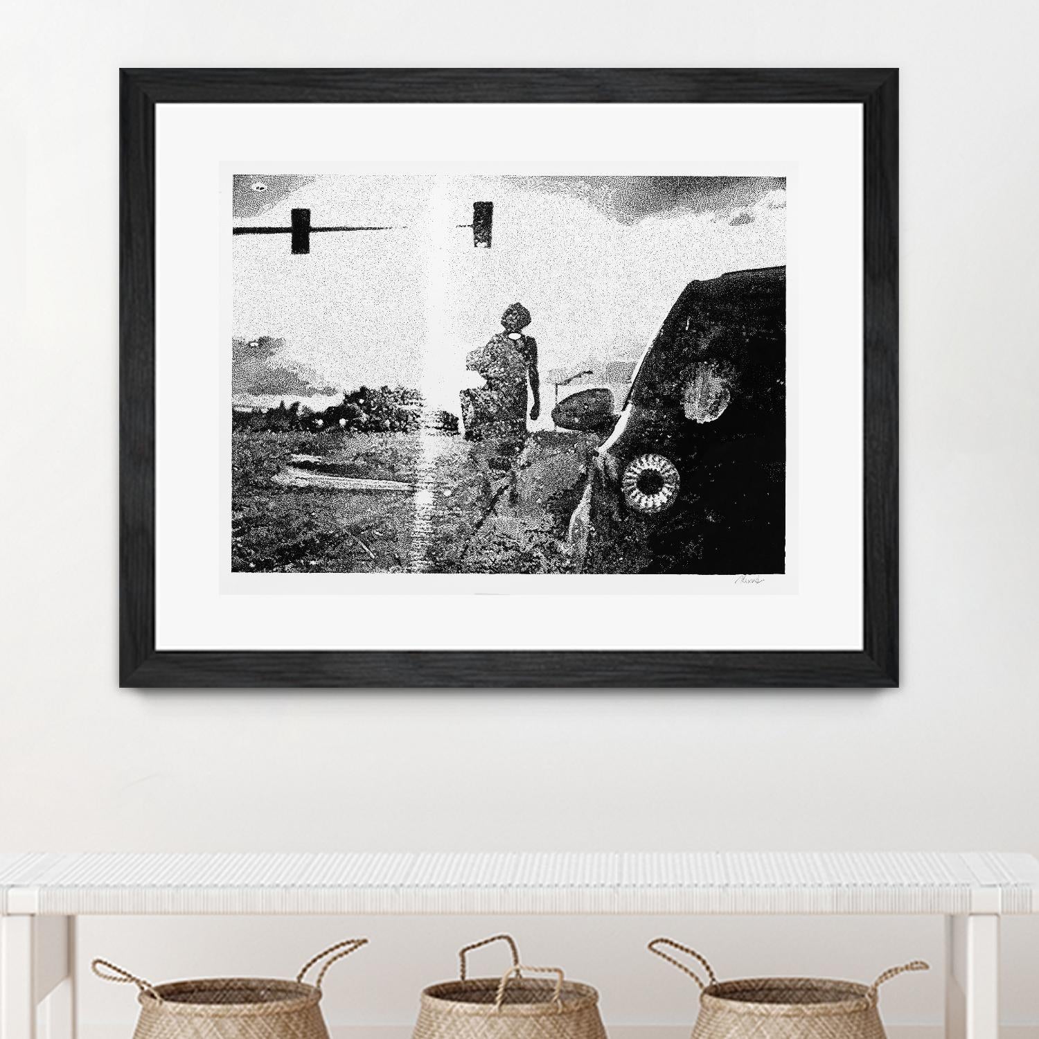 Helen 2014 Median by Gill Alexander on GIANT ART - white black & white