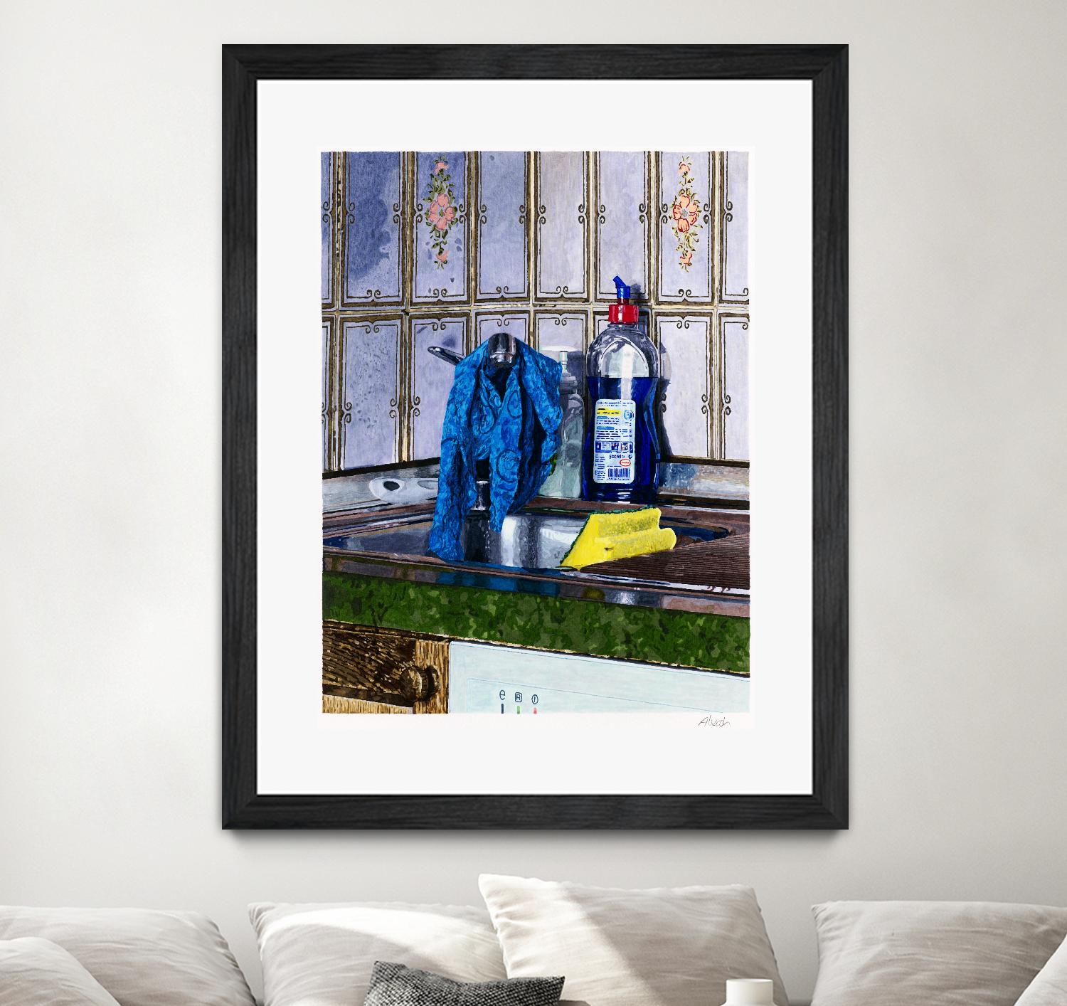 Morning Morlenbach by Gill Alexander on GIANT ART - blue figurative évier