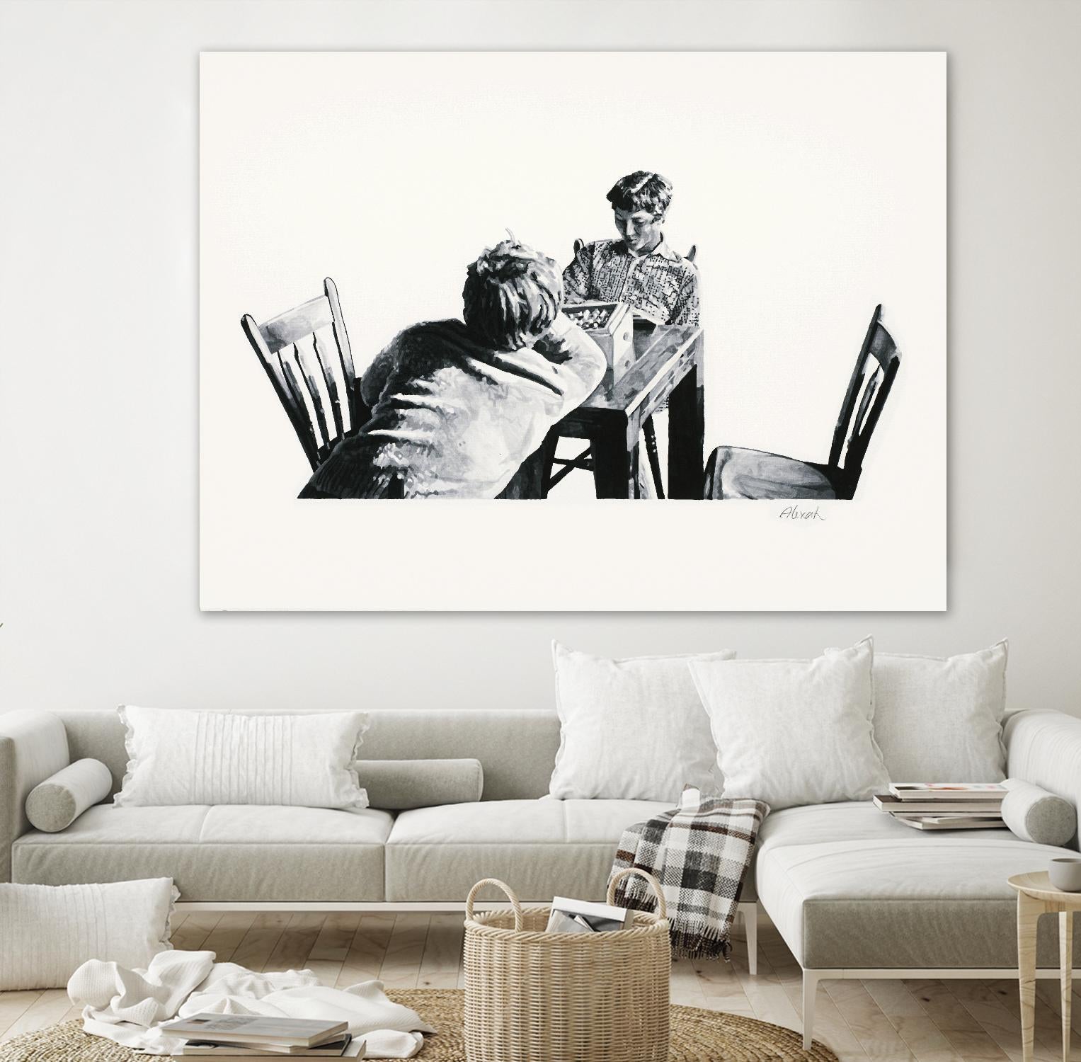 On the table by Gill Alexander on GIANT ART - white men and women