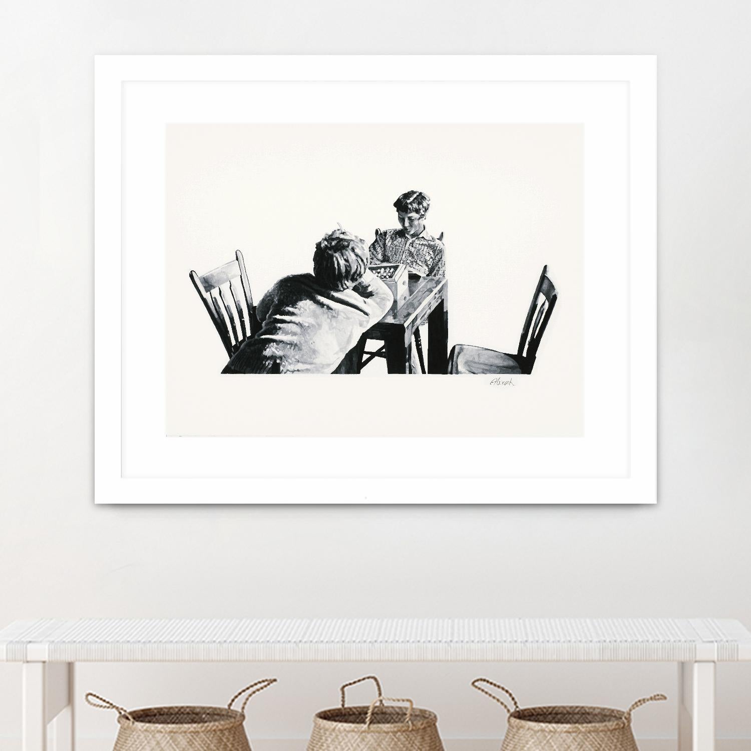 On the table by Gill Alexander on GIANT ART - white black & white hommes