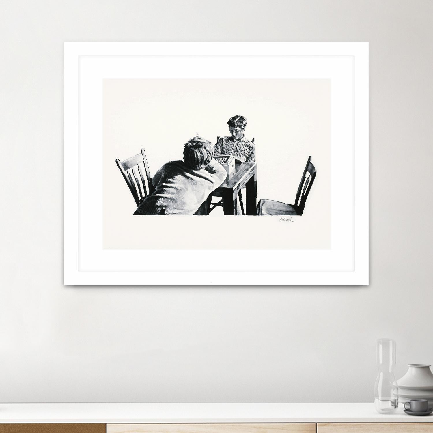 On the table by Gill Alexander on GIANT ART - white black & white hommes