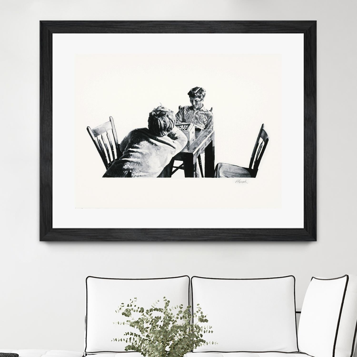 On the table by Gill Alexander on GIANT ART - white black & white hommes