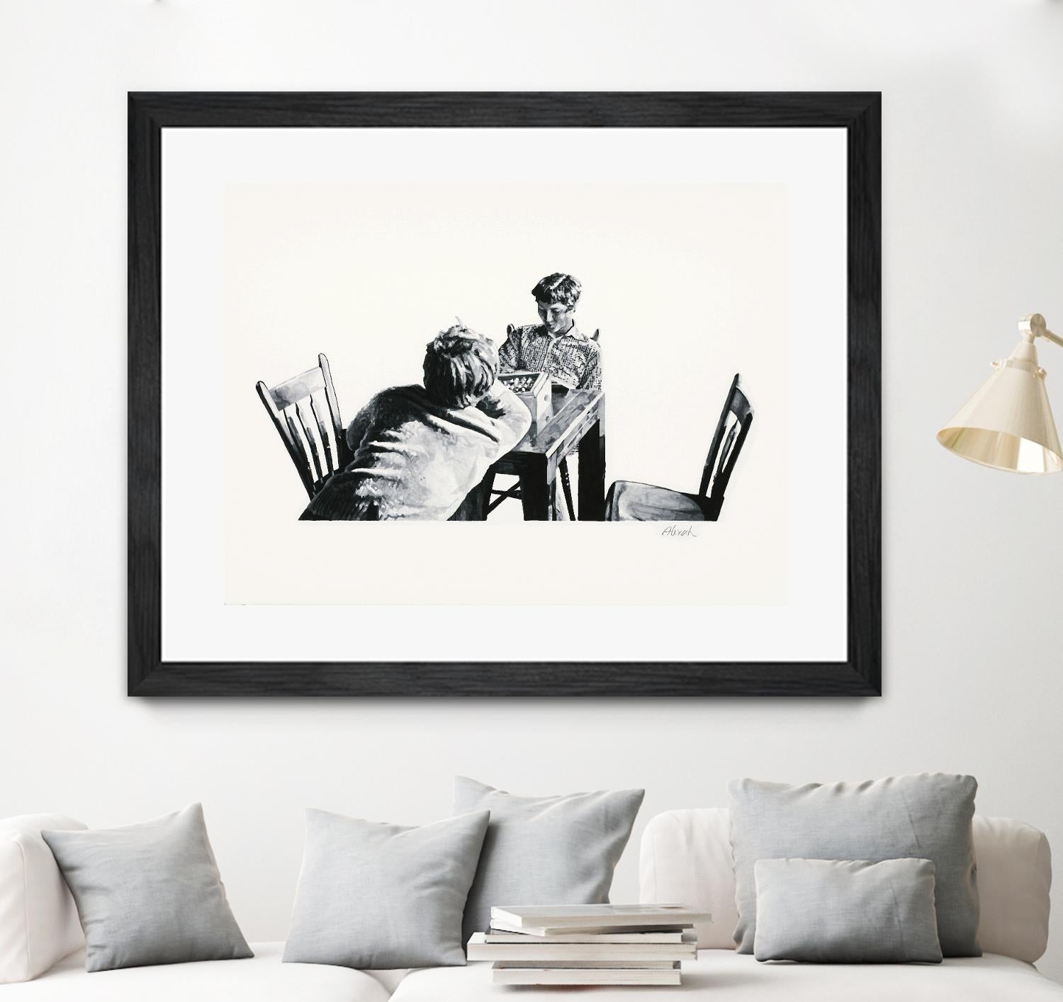 On the table by Gill Alexander on GIANT ART - white black & white hommes