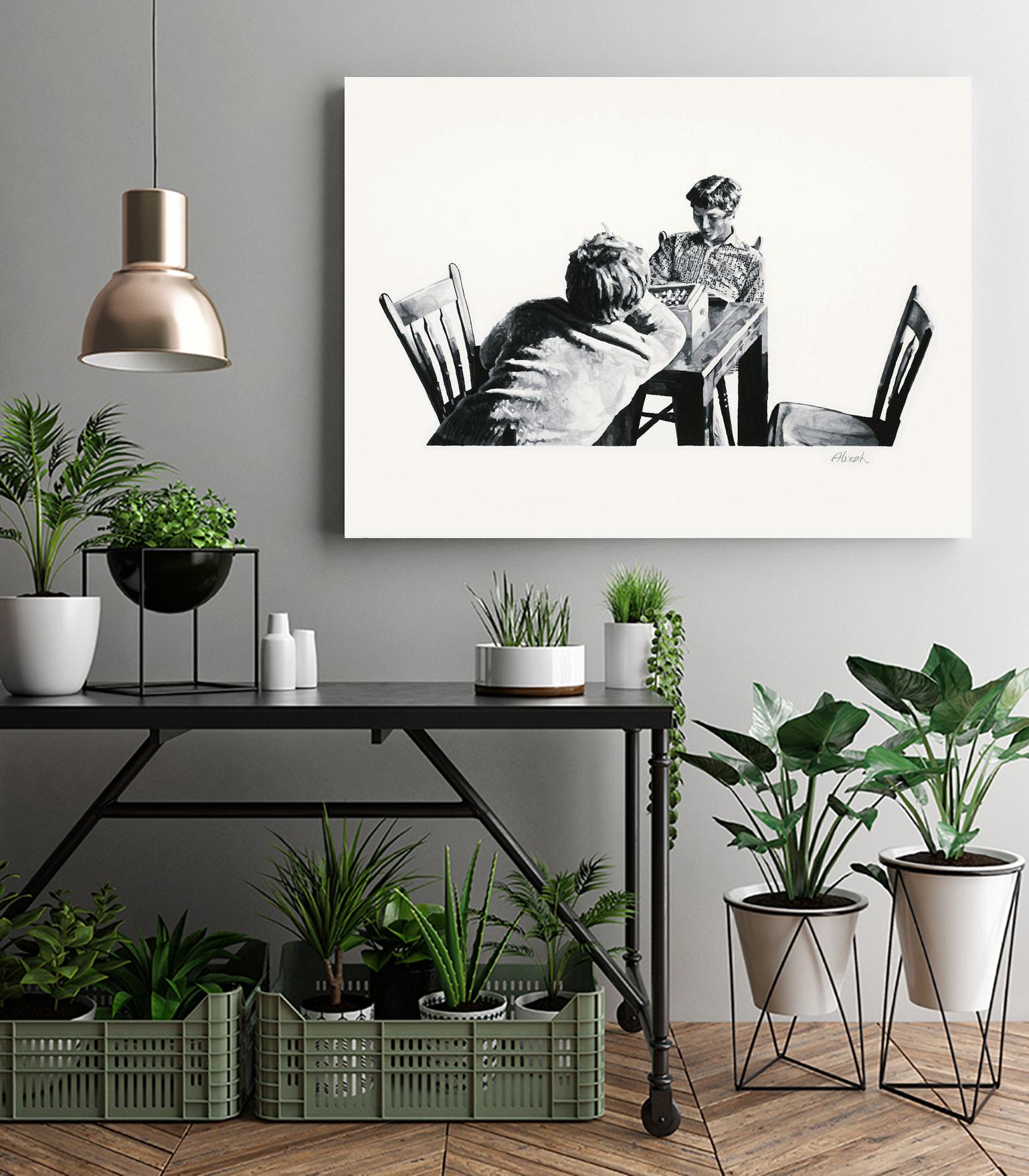 On the table by Gill Alexander on GIANT ART - white black & white hommes