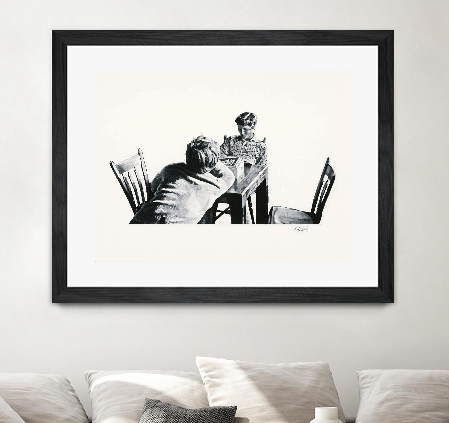 On the table by Gill Alexander on GIANT ART - white black & white hommes