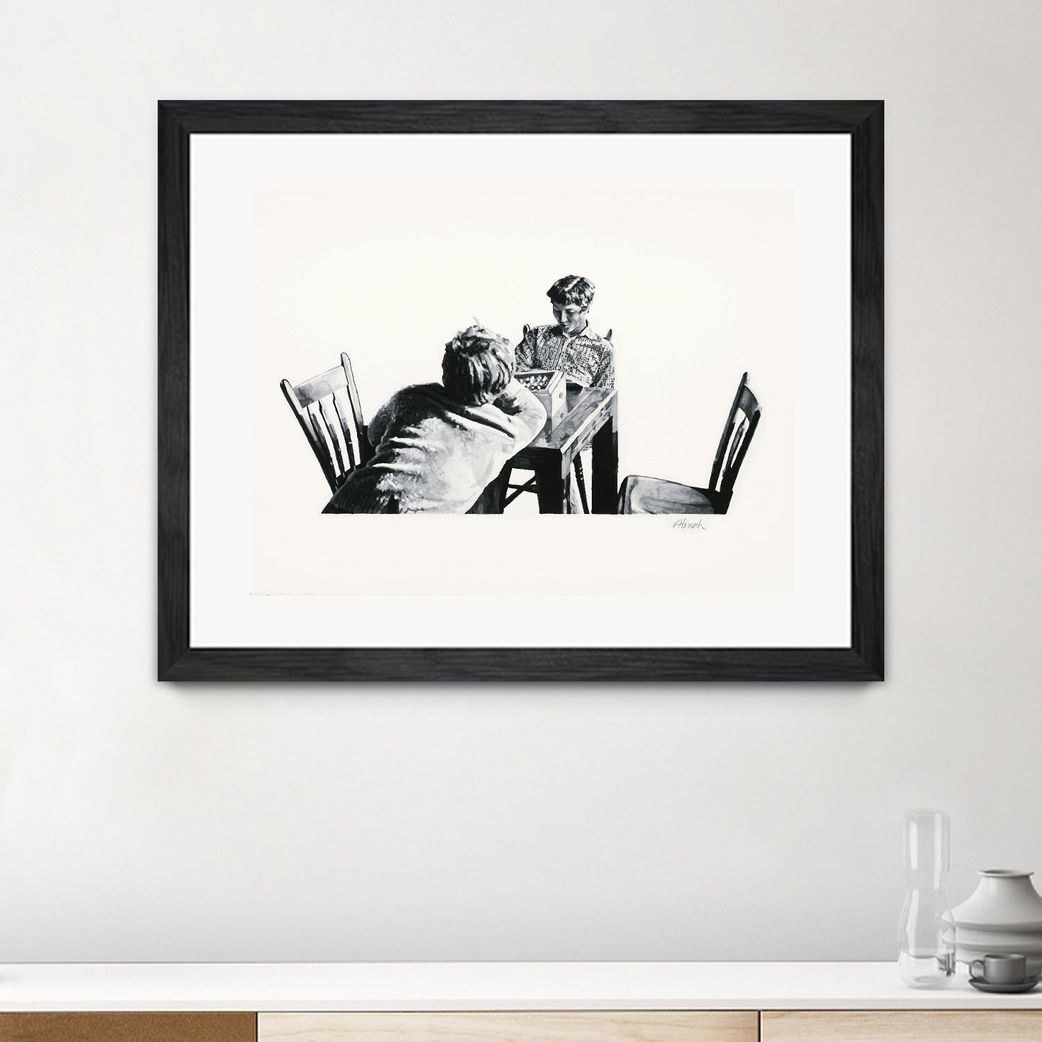 On the table by Gill Alexander on GIANT ART - white black & white hommes