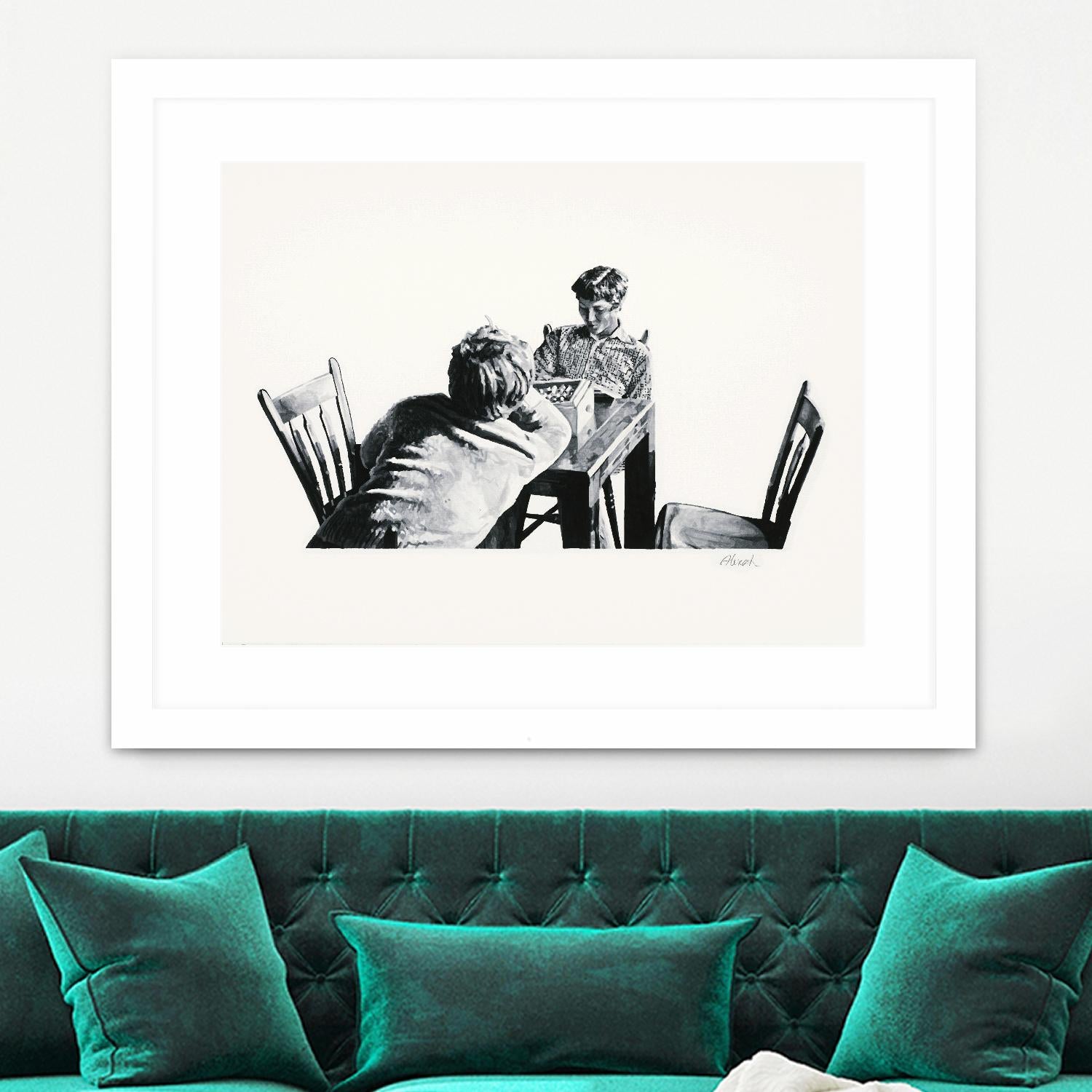 On the table by Gill Alexander on GIANT ART - white black & white hommes