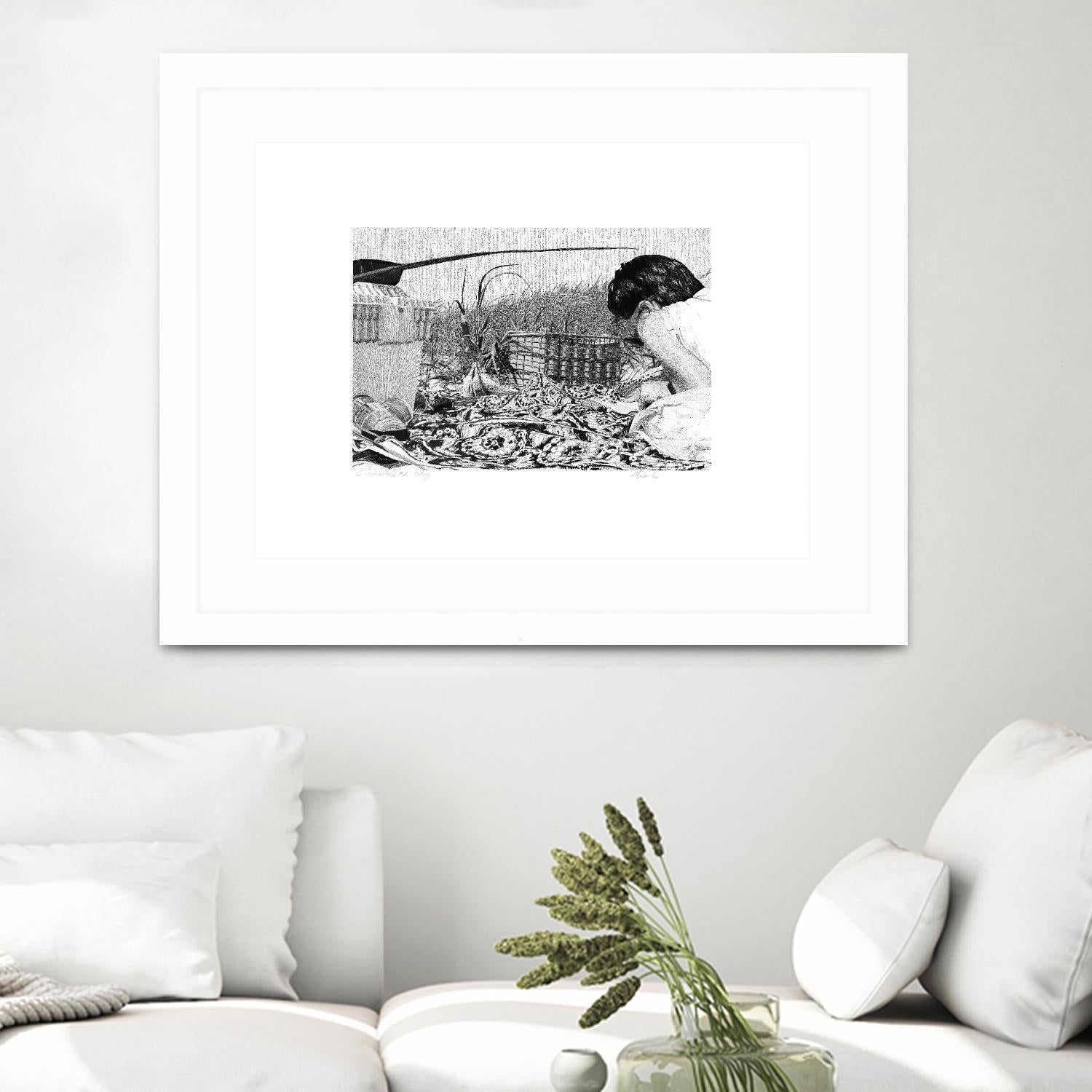 Outing by Gill Alexander on GIANT ART - white black & white woman