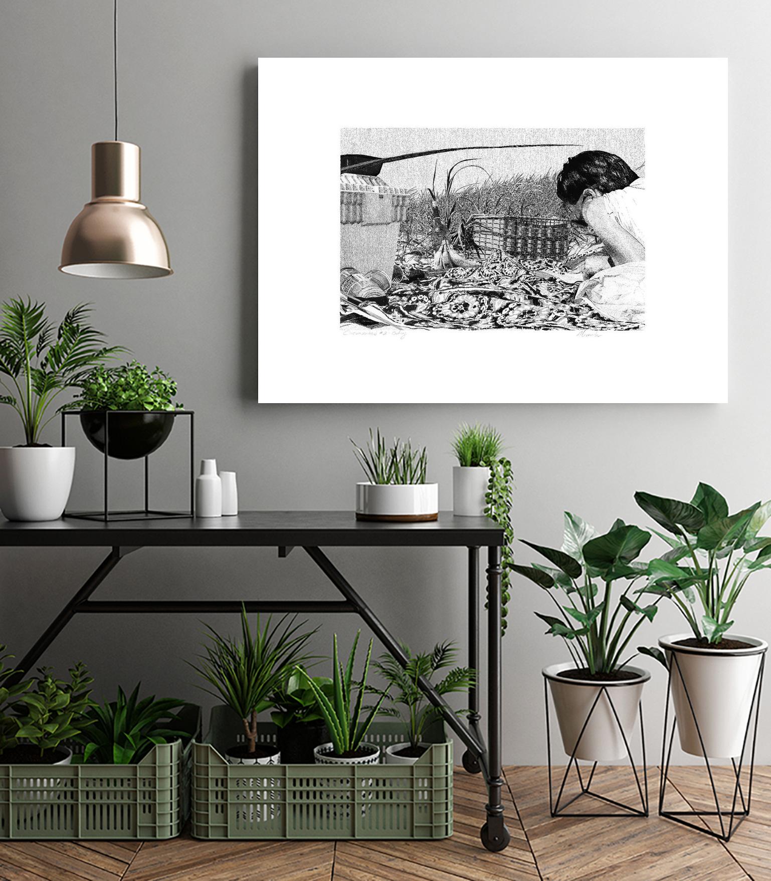 Outing by Gill Alexander on GIANT ART - white black & white woman