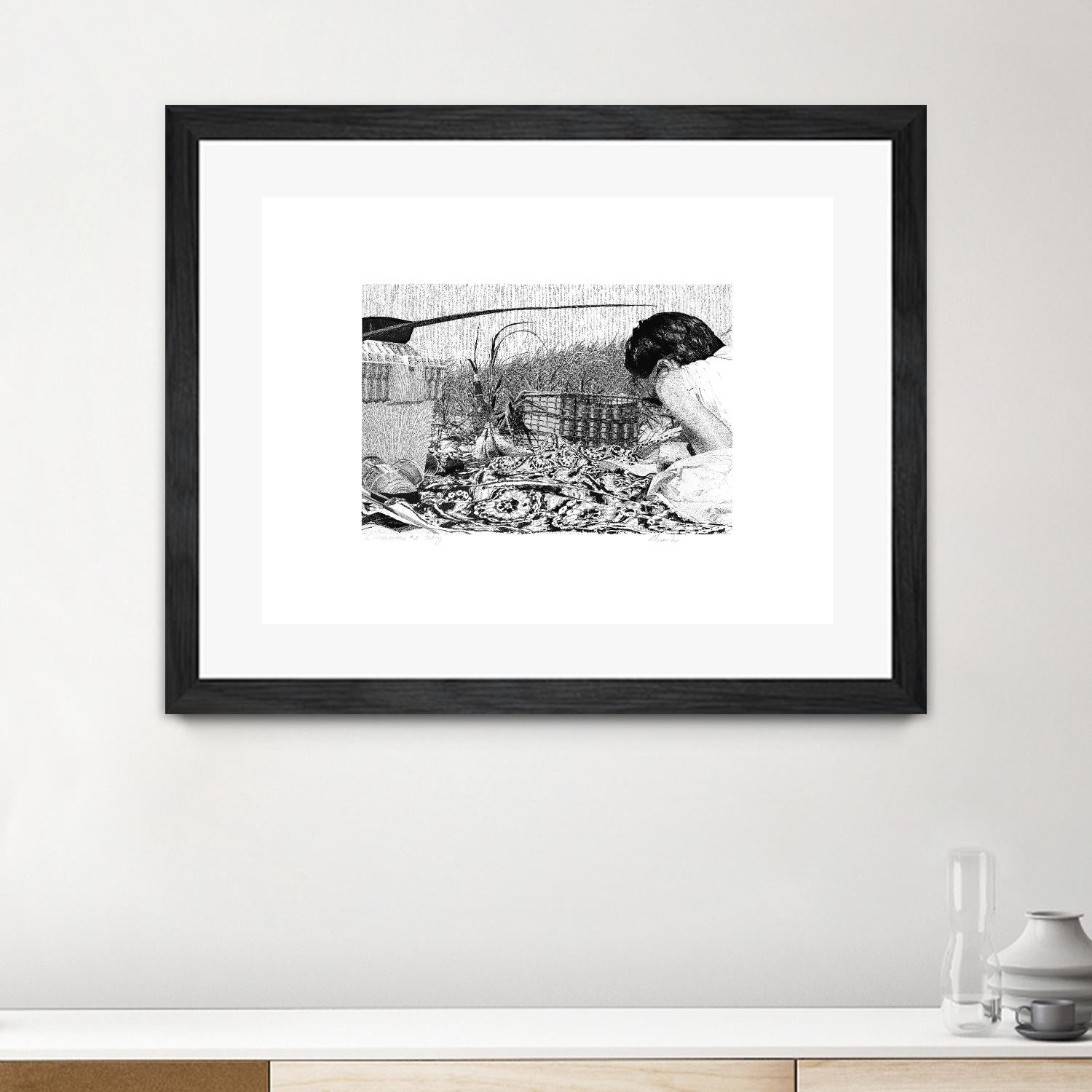 Outing by Gill Alexander on GIANT ART - white black & white woman