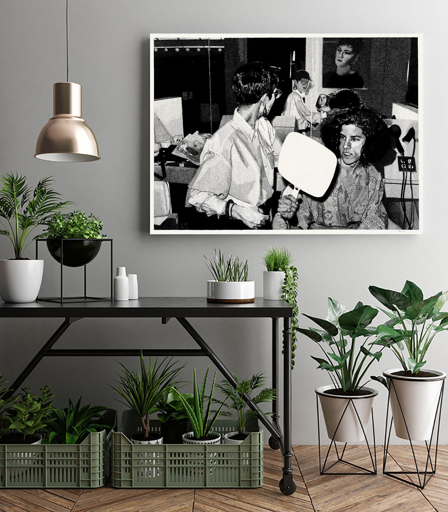 The back by Gill Alexander on GIANT ART - white black & white hair